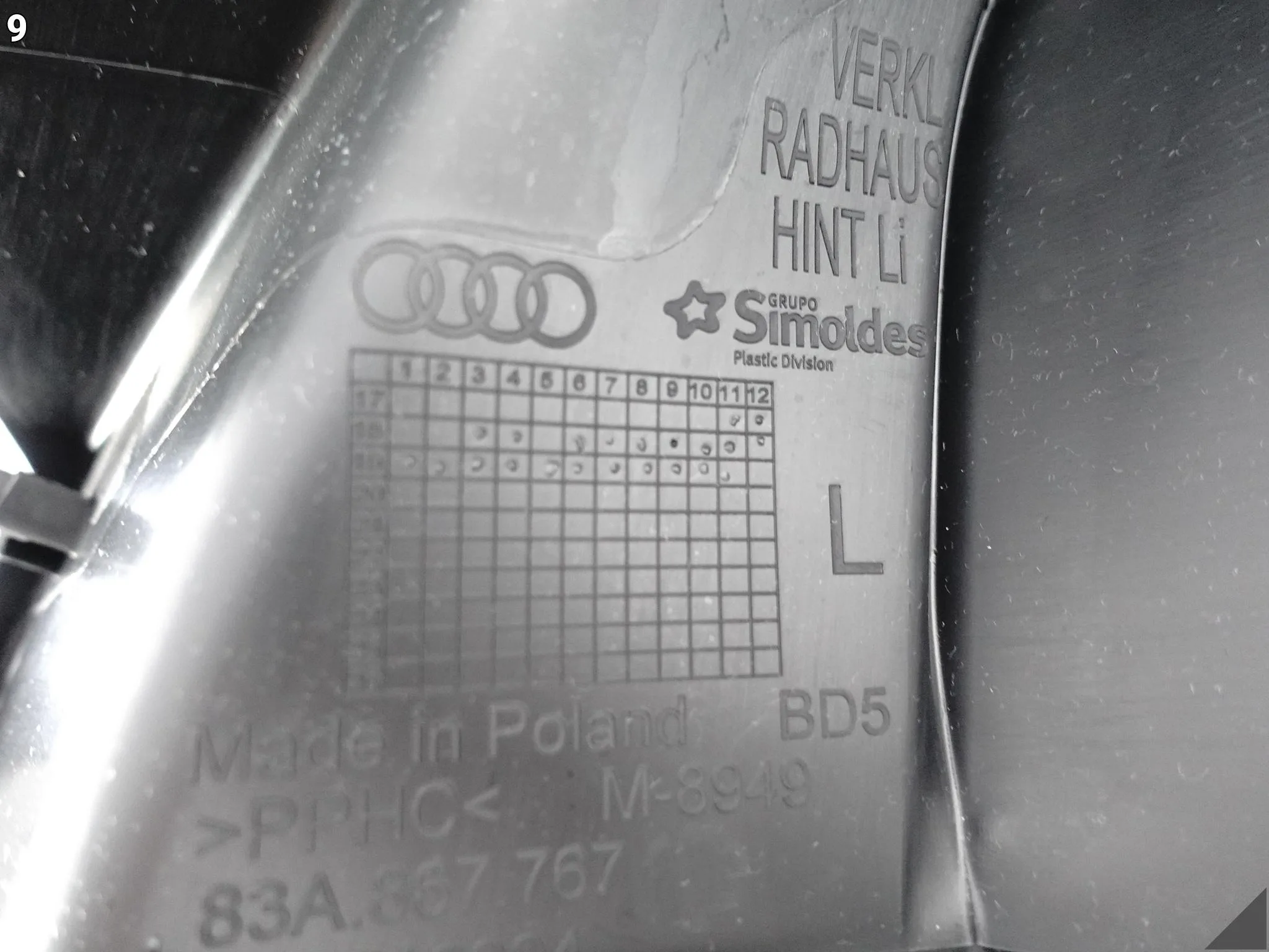 AUDI Q3 II 83A F3 18-25 OSŁONA POSZYCIE SŁUPEK C NADKOLE LEWA TYŁ 4PK SOUL AUDI Q3 II 83A F3 18-25 OSŁONA POSZYCIE SŁUPEK C NADKOLE LEWA TYŁ 4PK SOUL - obrazek 10