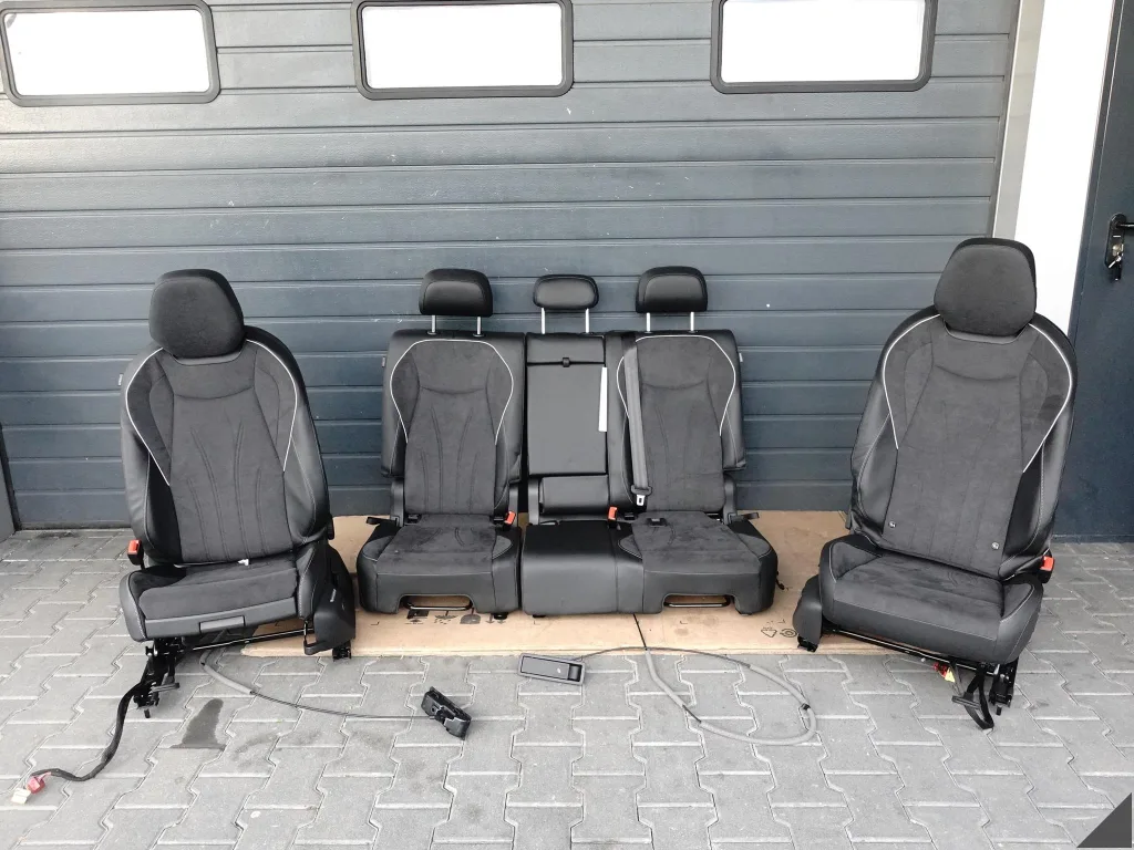 VW TIGUAN III 571 24- KOMPLET FOTELI SKÓRA ALCANTARA PRZÓD TYŁ ERGO ACTIVE