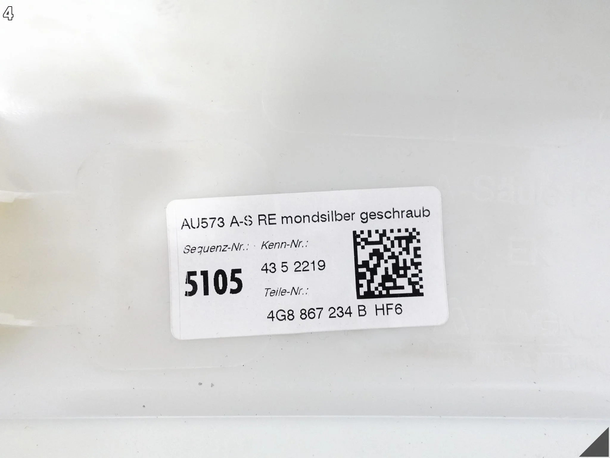 AUDI A7 S7 RS7 4G8 C7 10-18 OSŁONA POSZYCIE SŁUPEK A PRAWY MOON SILVER HF6 AUDI A7 S7 RS7 4G8 C7 10-18 OSŁONA POSZYCIE SŁUPEK A PRAWY MOON SILVER HF6 - obrazek 5