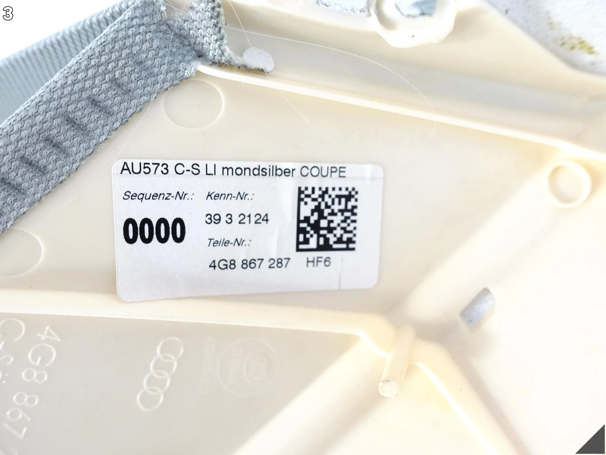 AUDI A7 S7 RS7 4G8 C7 10-18 OSŁONA POSZYCIE SŁUPEK C LEWY MOON SILVER HF6 AUDI A7 S7 RS7 4G8 C7 10-18 OSŁONA POSZYCIE SŁUPEK C LEWY MOON SILVER HF6 - obrazek 4