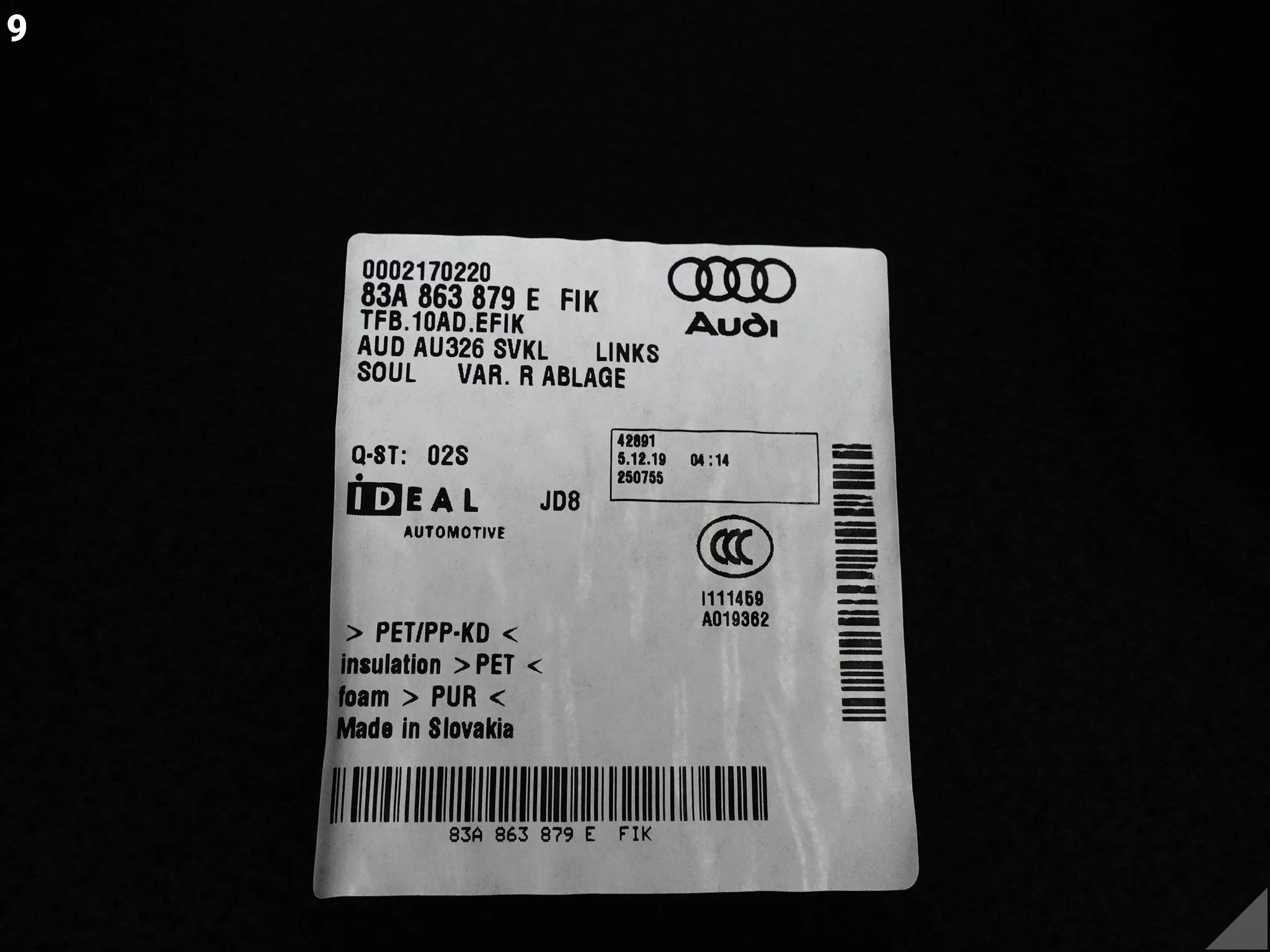 AUDI Q3 II 83A F3 18-25 BOCZEK POSZYCIE TAPICERKA BAGAŻNIKA LEWA FIK SOUL AUDI Q3 II 83A F3 18-25 BOCZEK POSZYCIE TAPICERKA BAGAŻNIKA LEWA FIK SOUL - obrazek 10