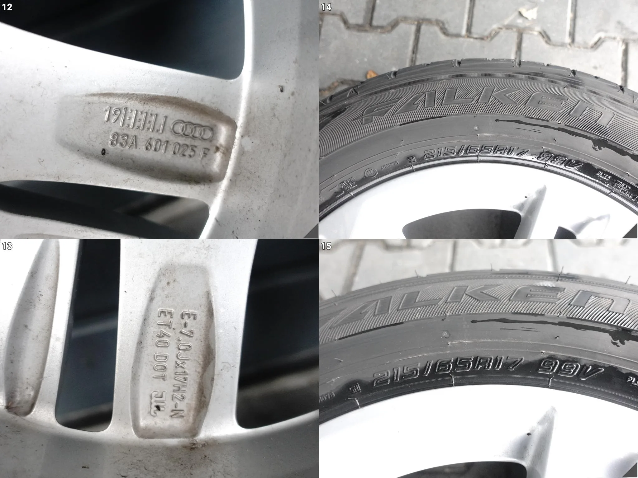AUDI Q3 83A F3 KOŁA FELGI +OPONY FALKEN 215/65 19ROK 8,7MM LATO 7Jx17 ET40 AUDI Q3 83A F3 KOŁA FELGI +OPONY FALKEN 215/65 19ROK 8,7MM LATO 7Jx17 ET40 - obrazek 13