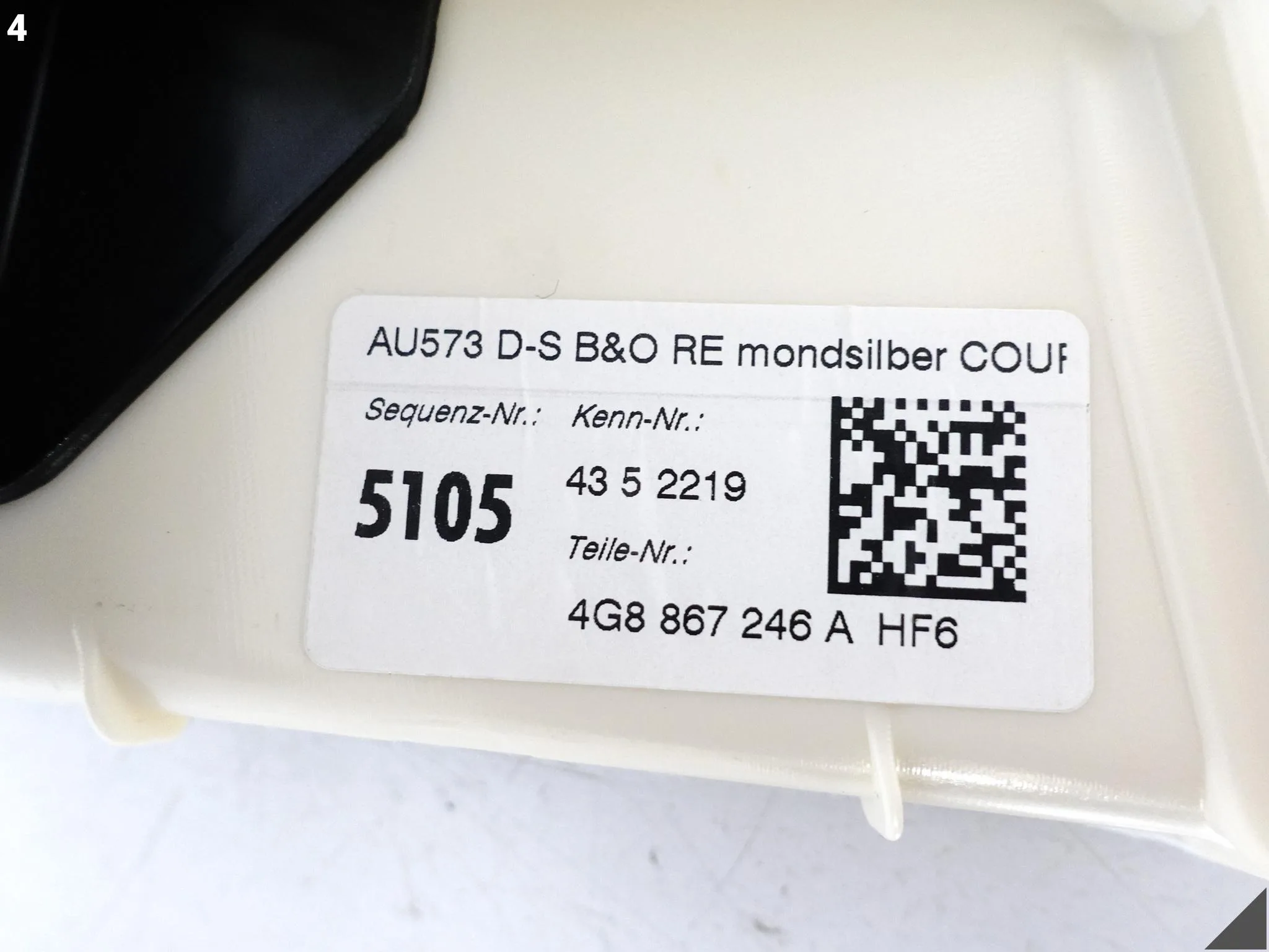 AUDI A7 S7 RS7 4G8 C7 10-18 OSŁONA POSZYCIE SŁUPEK D PRAWY MOON SILVER HF6 AUDI A7 S7 RS7 4G8 C7 10-18 OSŁONA POSZYCIE SŁUPEK D PRAWY MOON SILVER HF6 - obrazek 5