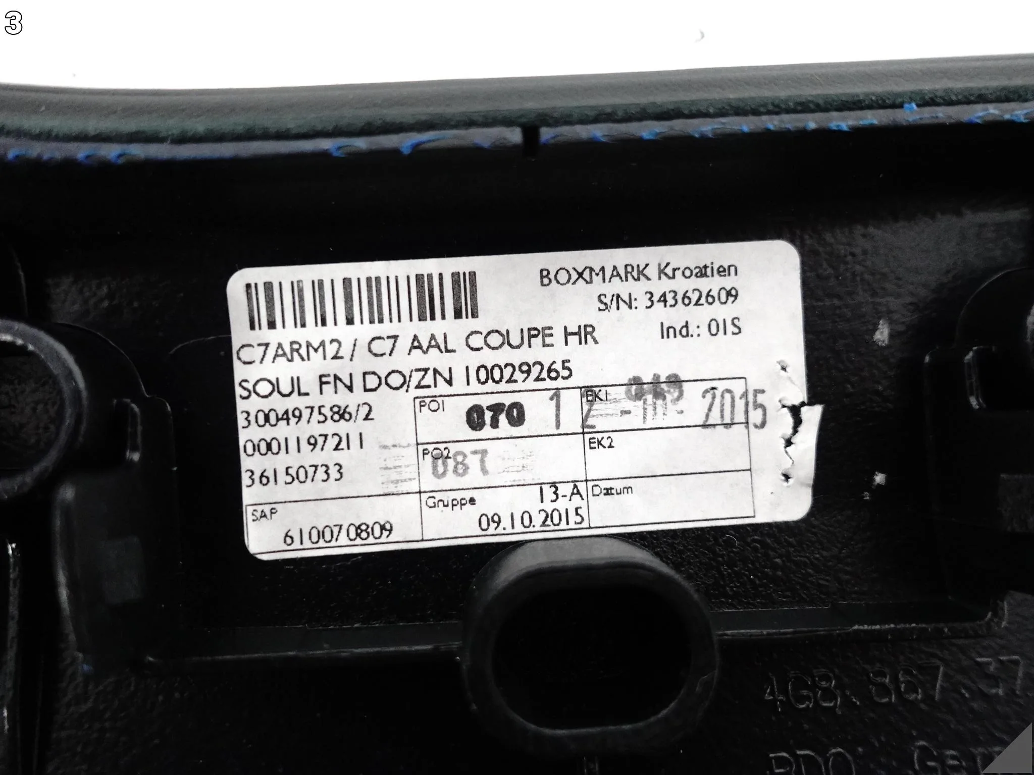 AUDI A7 S7 RS7 4G8 C7 10-18 PODŁOKIETNIK UCHWYT SKÓRA DRZWI PRAWY TYŁ SOUL AUDI A7 S7 RS7 4G8 C7 10-18 PODŁOKIETNIK UCHWYT SKÓRA DRZWI PRAWY TYŁ SOUL - obrazek 4