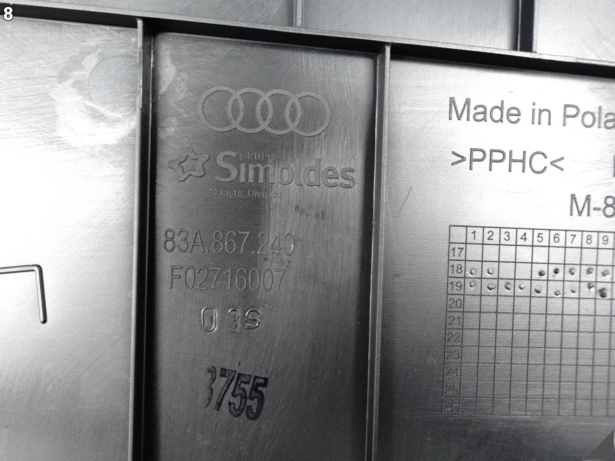 AUDI Q3 83A F3 18-25 DOLNA OSŁONA POSZYCIE LISTWA SŁUPEK B PRAWA 4PK 24KM AUDI Q3 83A F3 18-25 DOLNA OSŁONA POSZYCIE LISTWA SŁUPEK B PRAWA 4PK 24KM - obrazek 9