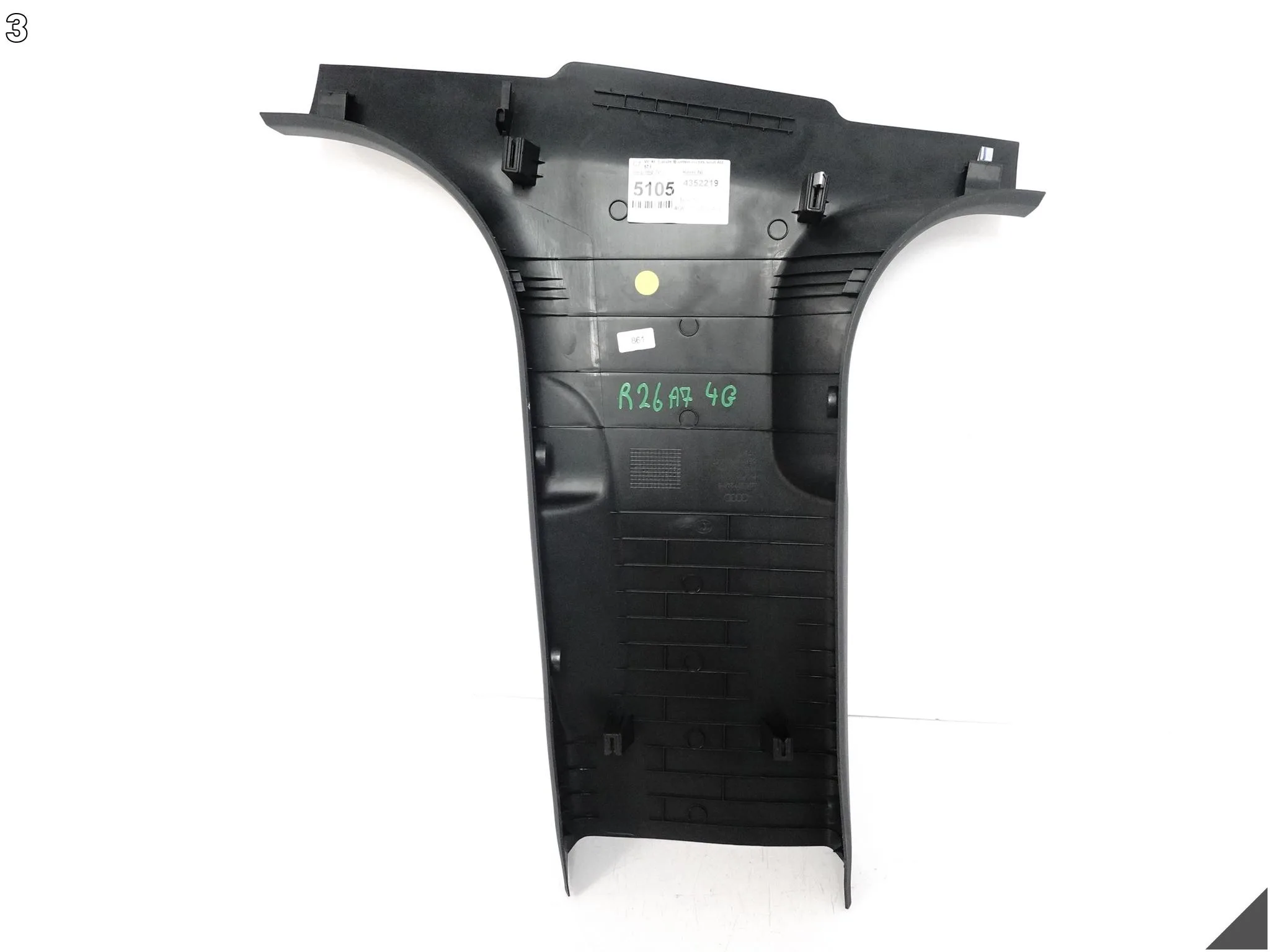 AUDI A7 S7 RS7 C7 4G0 10-18 LISTWA POSZYCIE OSŁONA DOLNA SŁUPKA B PRAWA 4PK AUDI A7 S7 RS7 C7 4G0 10-18 LISTWA POSZYCIE OSŁONA DOLNA SŁUPKA B PRAWA 4PK - obrazek 4