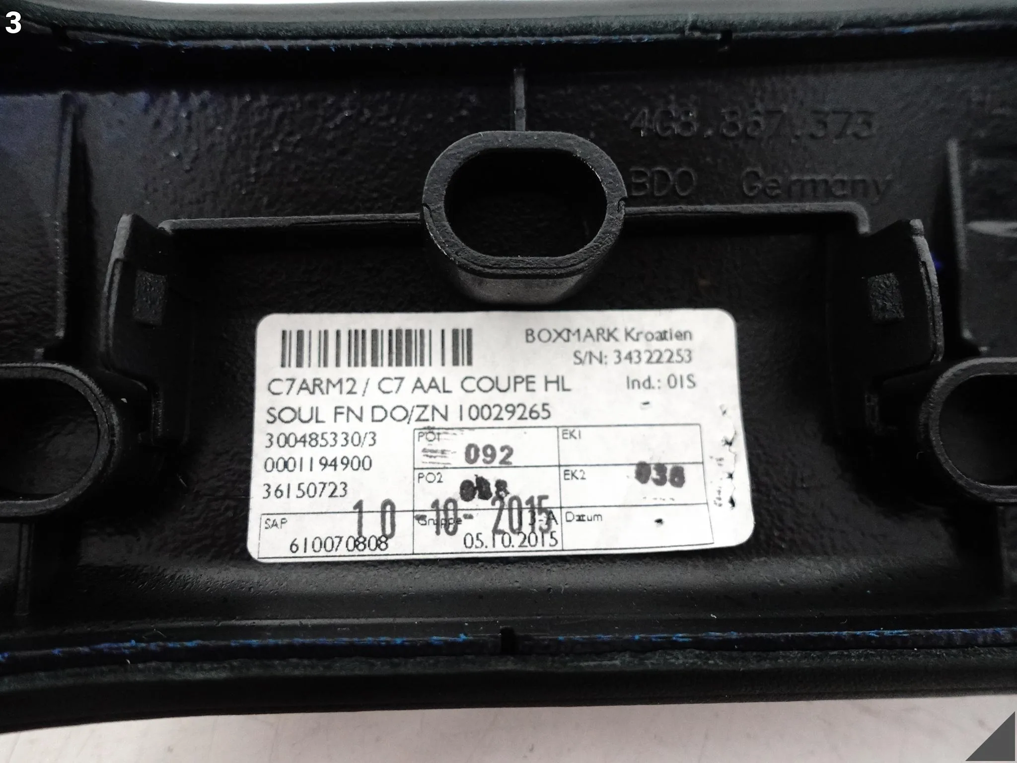 AUDI A7 S7 RS7 4G8 C7 10-18 PODŁOKIETNIK UCHWYT SKÓRA DRZWI LEWY TYŁ SOUL AUDI A7 S7 RS7 4G8 C7 10-18 PODŁOKIETNIK UCHWYT SKÓRA DRZWI LEWY TYŁ SOUL - obrazek 4