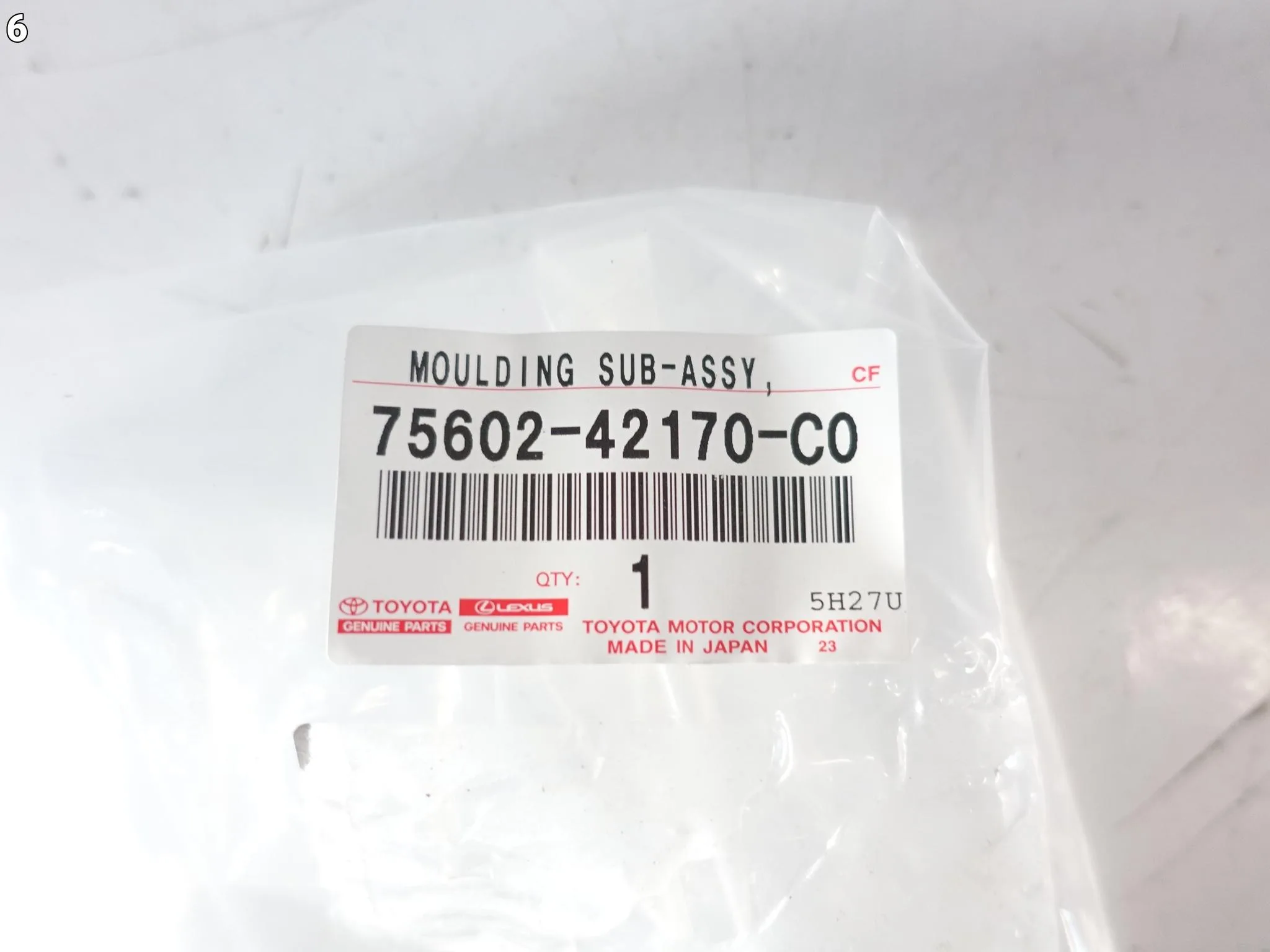 TOYOTA RAV4 V 19- LISTWA NAKŁADKA NA BŁOTNIK PRZÓD LEWA ORG 75602-42170-C0 TOYOTA RAV4 V 19- LISTWA NAKŁADKA NA BŁOTNIK PRZÓD LEWA ORG 75602-42170-C0 - obrazek 7