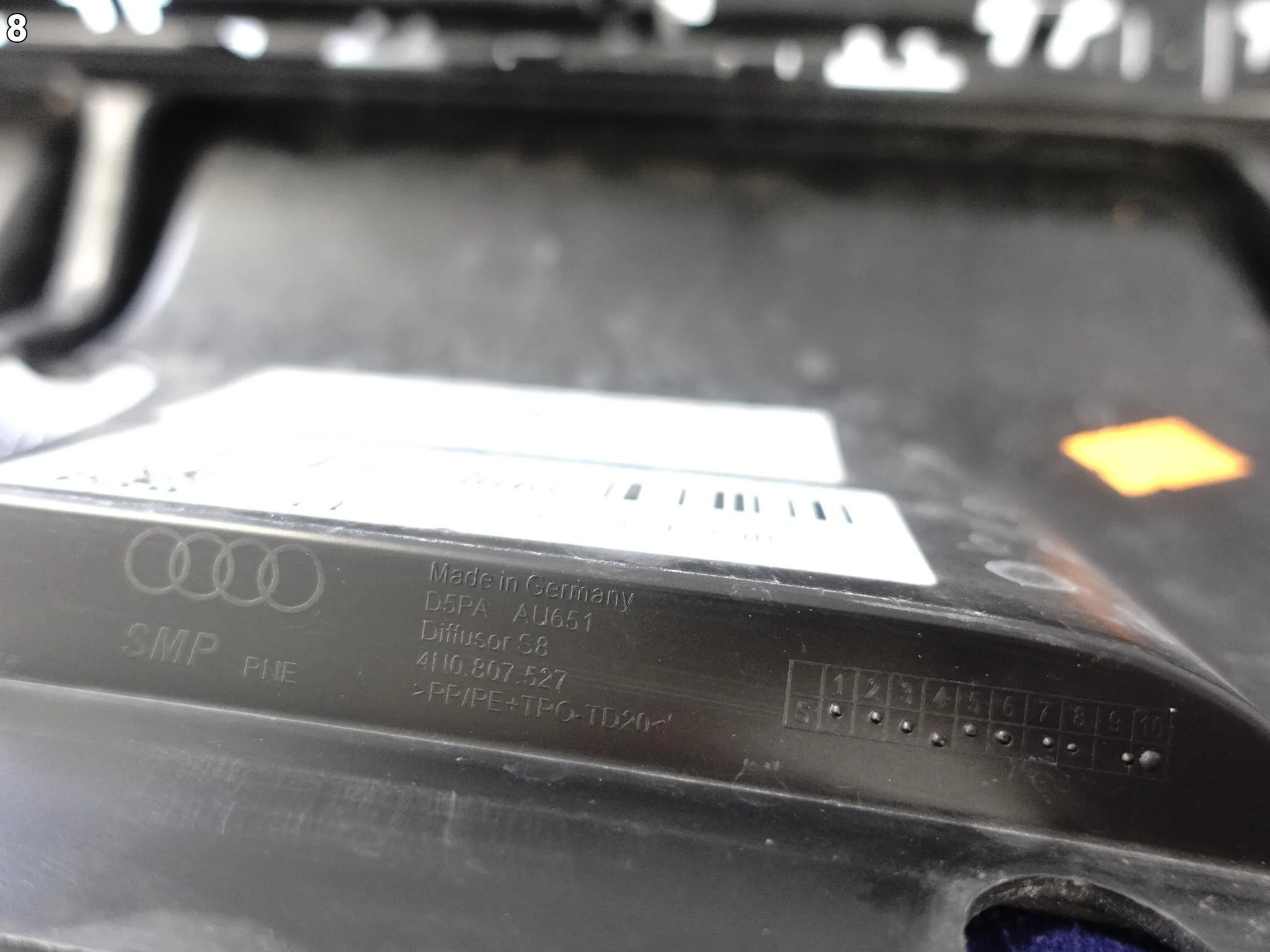 AUDI S8 4N0 D5 LIFT 21- SPOILER DYFUZOR DOKŁADKA W ZDERZAK TYŁ RU6 134a49f104a9979f454bbeefb0bff0ce