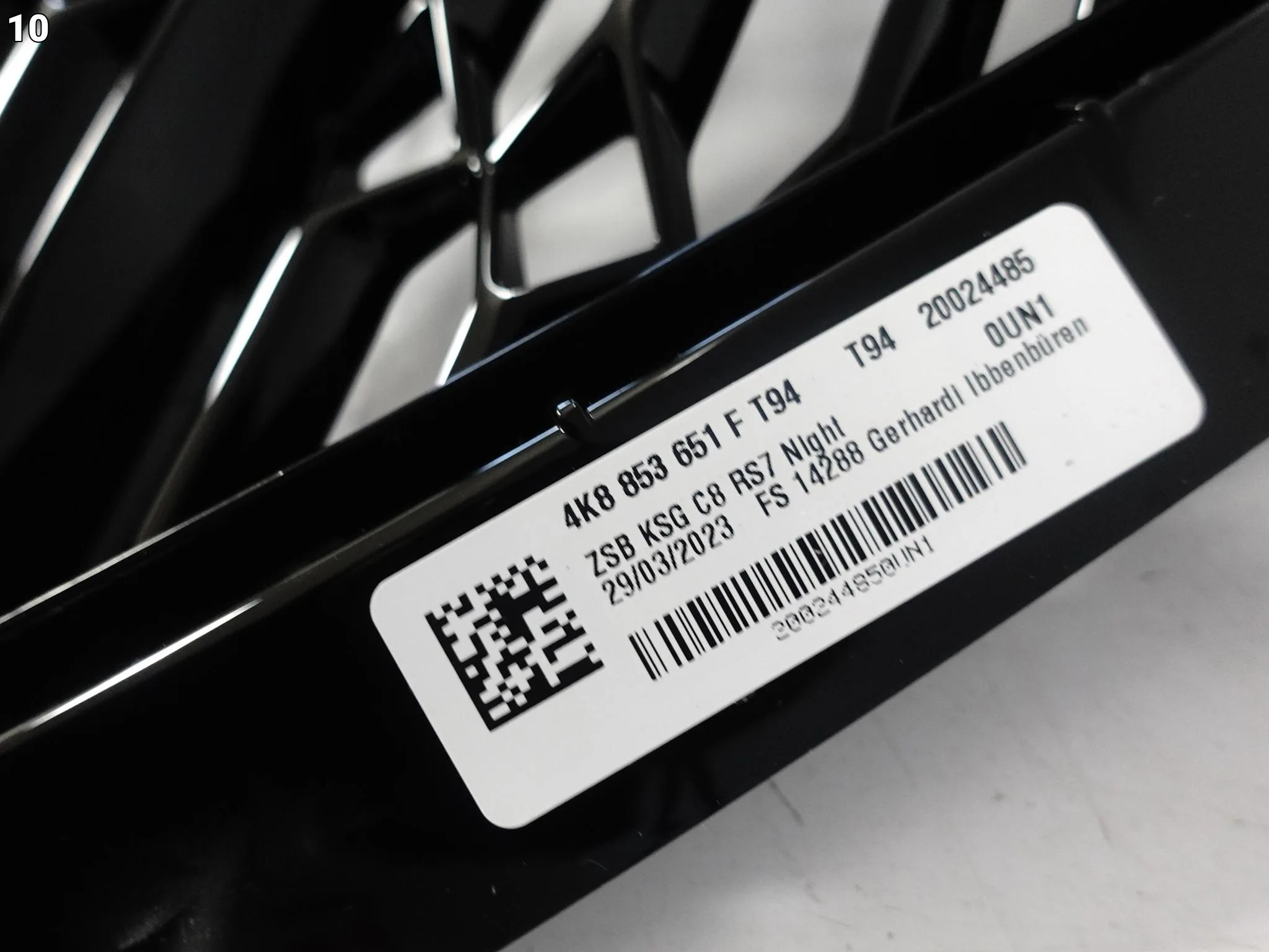 AUDI RS7 4K8 RS6 4K0 C8 20- GRILL ATRAPA KRATKA W ZDERZAK PRZÓD BLACK NIGHT 2002476bf2a522f3f65a309fb75758c6