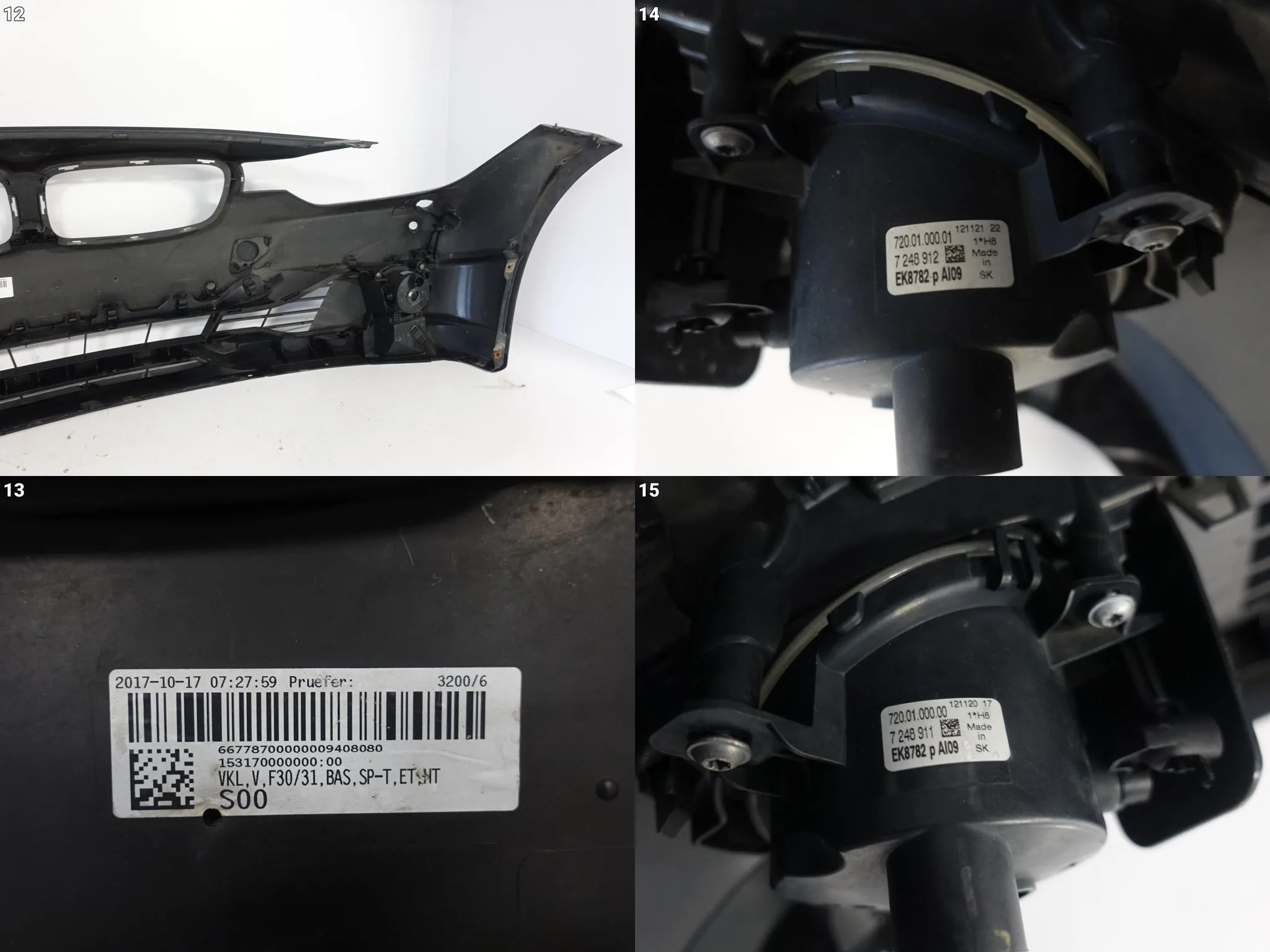 BMW F30 F31 11-15 ZDERZAK BUMPER BASIS HALOGEN KRATKA PRZÓD (SRYSKI/4xPDC) da8081b73f1407b6778da3a72e18d7ed