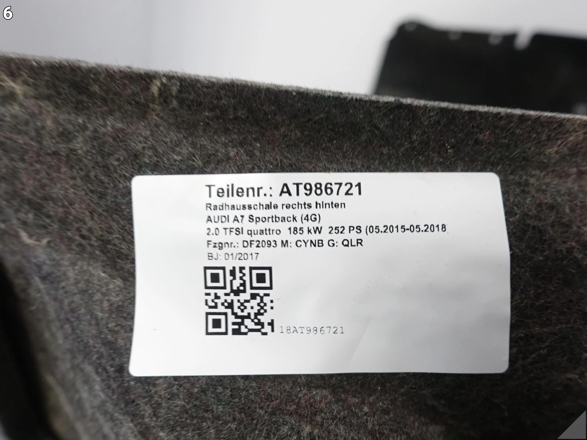 AUDI A7 S7 4G8 C7 10-18 NADKOLE OSŁONA POSZYCIE WNĘKI KOŁA PRAWE TYŁ AUDI A7 S7 4G8 C7 10-18 NADKOLE OSŁONA POSZYCIE WNĘKI KOŁA PRAWE TYŁ - obrazek 7