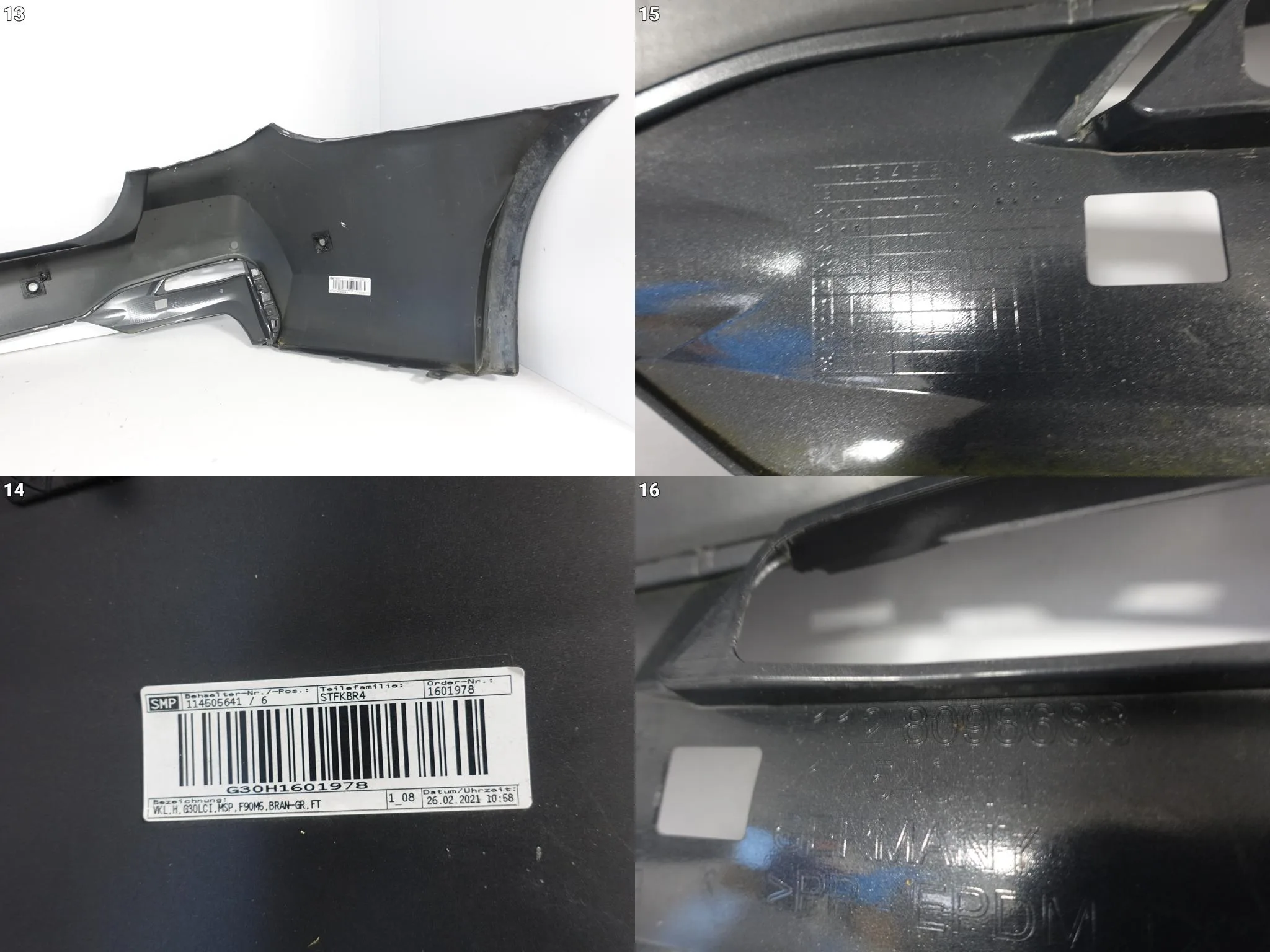 BMW 5 G30 SEDAN M5 F90 LIFT LCI M-PAKIET 20-23 ZDERZAK BUMPER TYŁ (6xPDC) 13debb6351fc12a468bea3519c9df57c