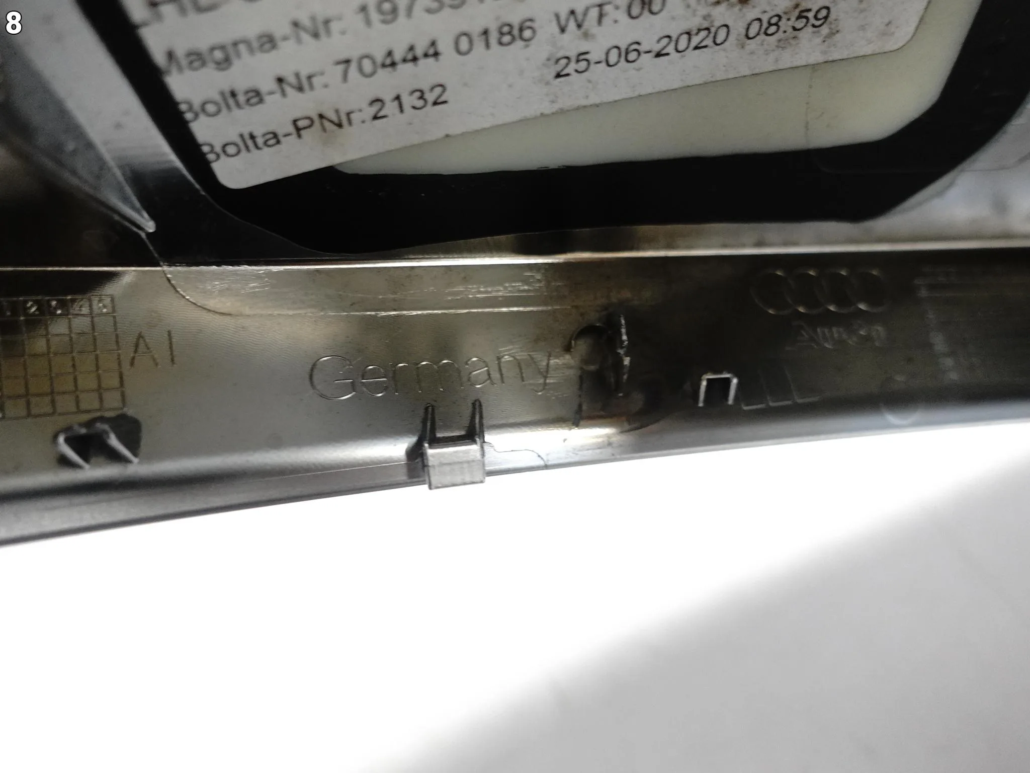 AUDI RS7 4K8 RS6 4K0 C8 S8 A8 4N1 1L1 LUSTERKO OBUDOWA LEWE ALUMINIUM MATT a28fba0d2fc3964f41c4911be4738d2a