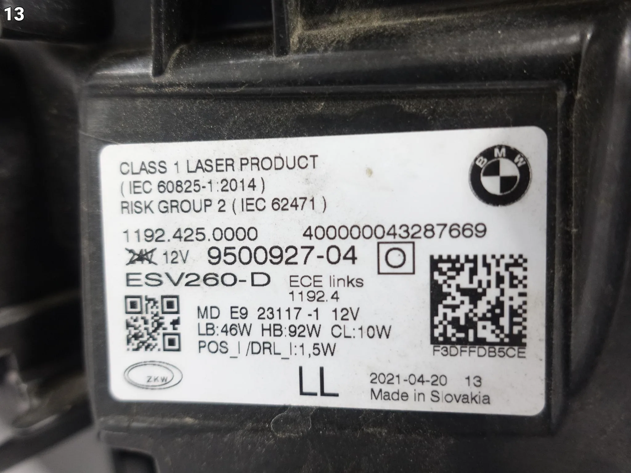 BMW 4 G22 G23 G26 M4 M3 G80 G81 G82 G83 20- LASER LAMPA LEWA SHADOW EUROPA a8c20fa237680cf4ebc3ed86c3352ad6