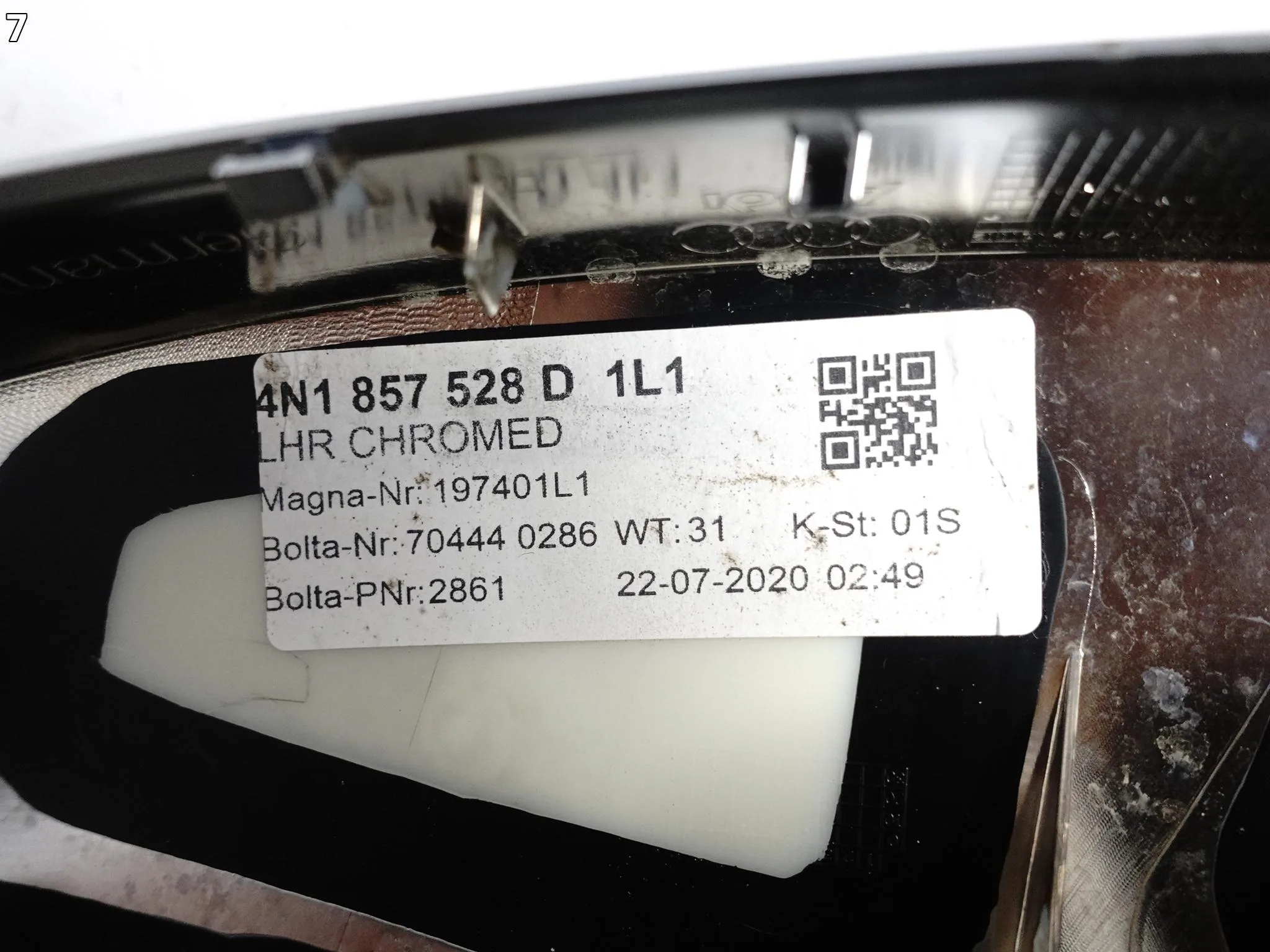 AUDI RS7 4K8 RS6 4K0 C8 S8 A8 4N1 1L1 LUSTERKO OBUDOWA PRAWA ALUMINIUM MATT b6eb3a5761e930b83164116cee31df7c