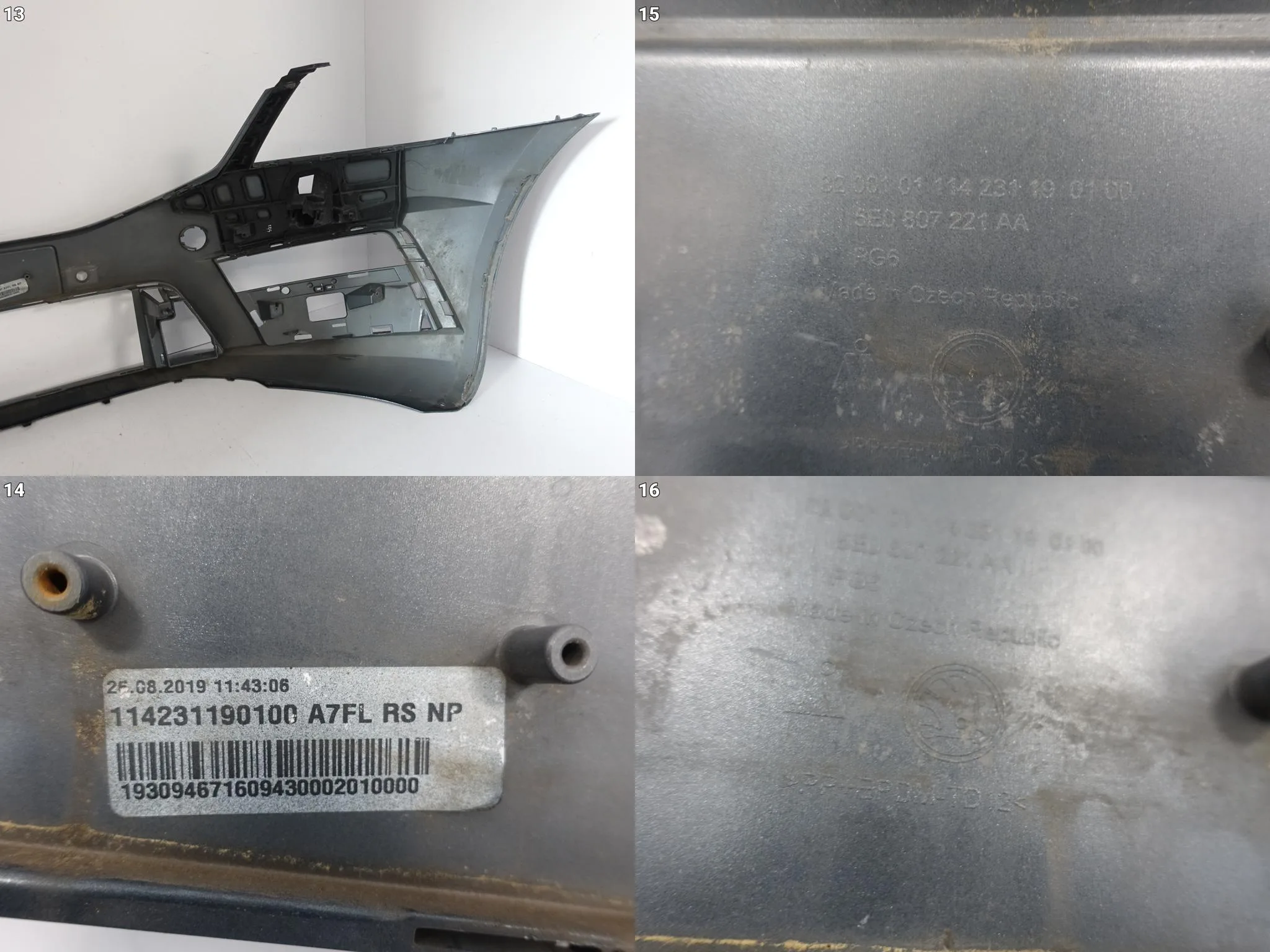 SKODA OCTAVIA III 3 RS VRS 5E0 LIFT 16-20 ZDERZAK PRZÓD *SPRYSK/PDC* 5110e475e0241164c4875bcf84c3c747