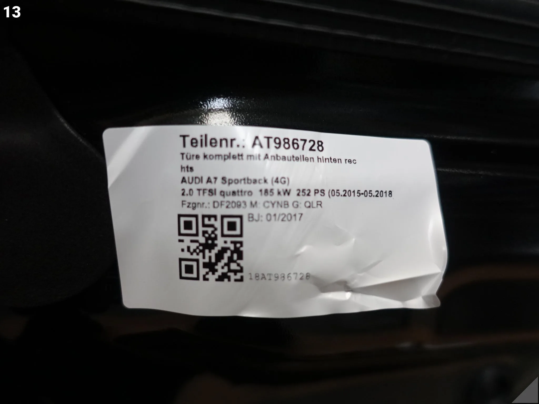 AUDI A7 S7 RS7 4G8 C7 10-18 DRZWI PRAWE TYŁ DEMONTAŻ KOLOR 0E0E 0a500331db468070f66b2aecaeed6cd7