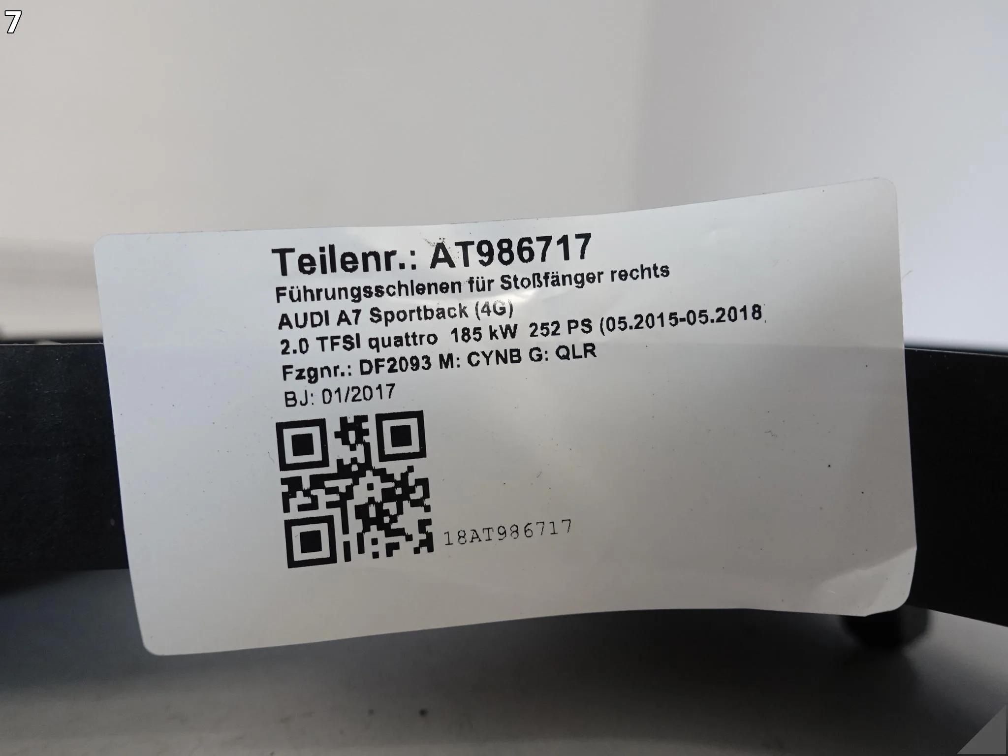 AUDI A7 S7 4G8 C7 LIFT 14-18 ŚLIZG UCHWYT MOCOWANIE W ZDERZAK PRAWY TYŁ AUDI A7 S7 4G8 C7 LIFT 14-18 ŚLIZG UCHWYT MOCOWANIE W ZDERZAK PRAWY TYŁ - obrazek 8