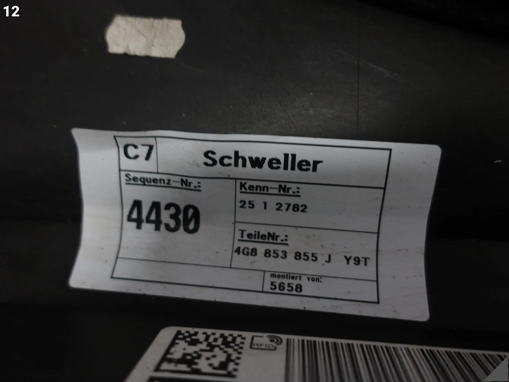 AUDI A7 4G8 C7 LIFT 14-18 BASIS ZWYKŁY PRÓG LISTWA PROGOWA LEWA KOLOR 0E0E c09789018f616f19b929442fce343d06