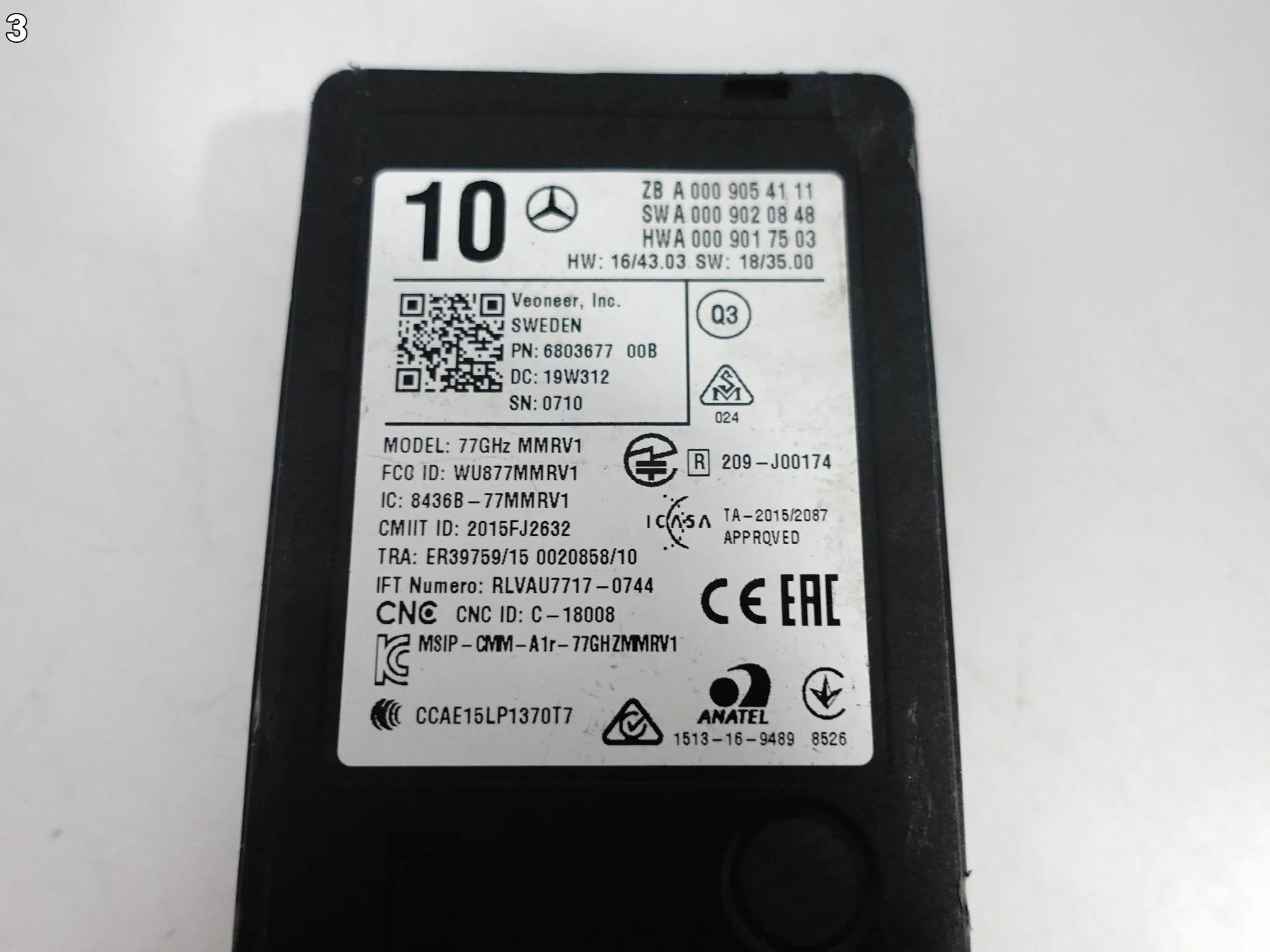 MERCEDES E W213 C238 AMG GT C190 CLS C257 MODUŁ CZUJNIK POLA RADAR SENSOR 1b77b831d143737c01372470b041ed5e