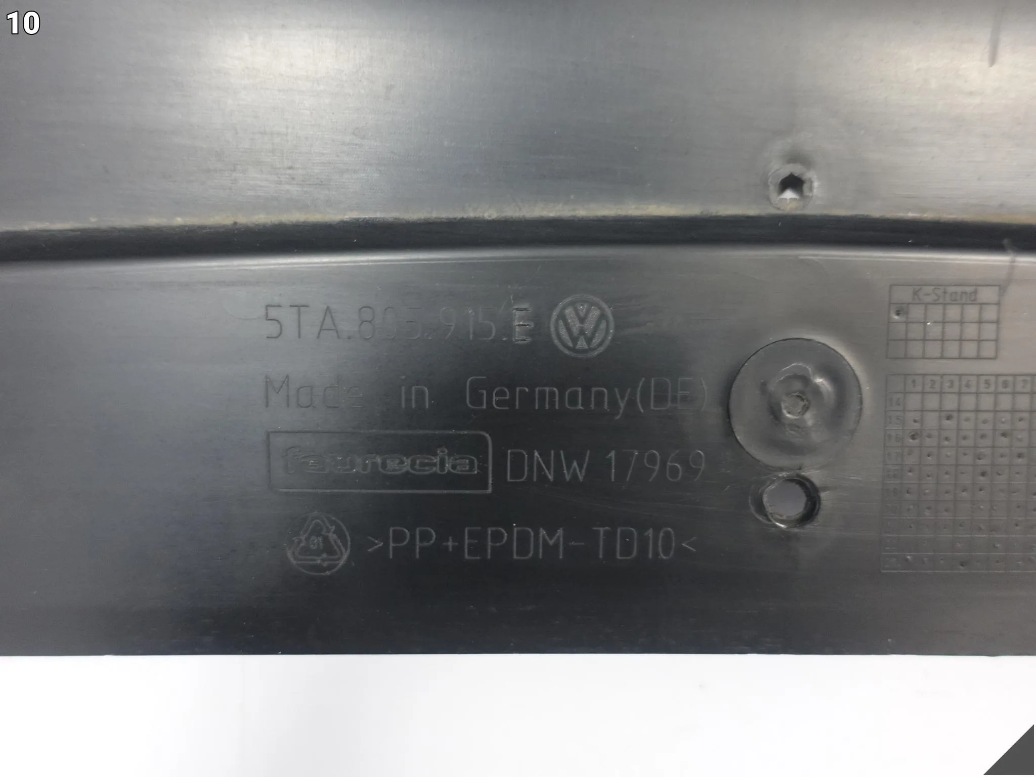 VW TOURAN II 5TA 15- SPOILER PŁYTA OSŁONA PODŁOGA ZDERZAKA PRZÓD d73332db025623a2a4c2629168d24cb6