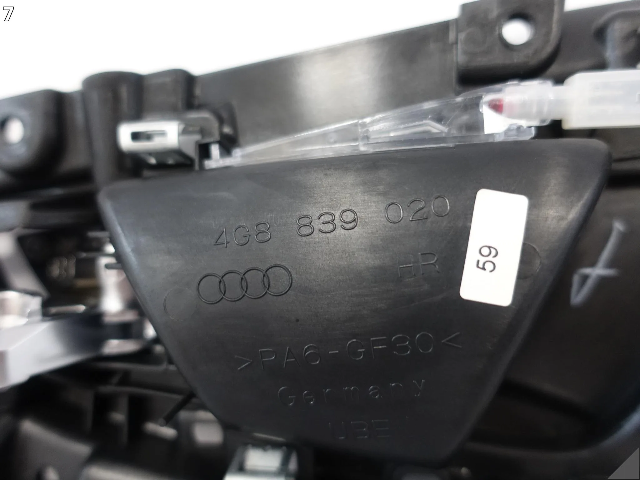 AUDI A7 S7 RS7 C7 4G8 10-18 KLAMKA DRZWI UCHWYT MECHANIZM PRAWA TYŁ CHROM f366681fdc10d28232dffd76536fa61c