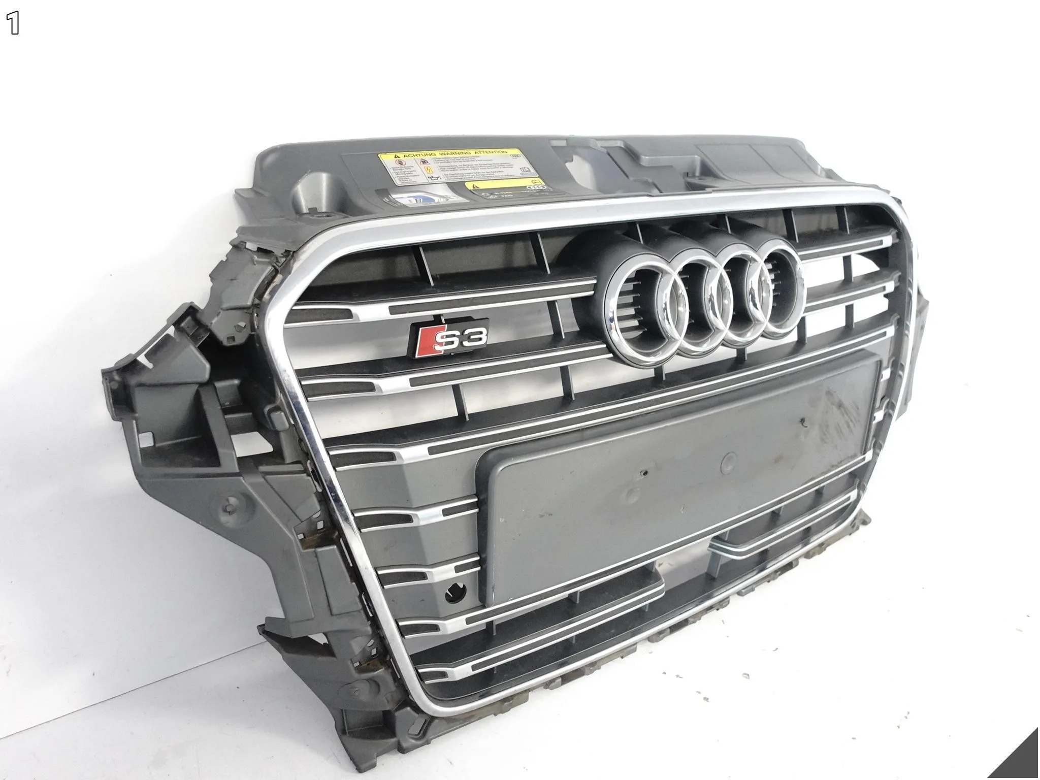 AUDI S3 8V3 8V0 13-16 ZDERZAK GRILL CHROM ATRAPA PRZÓD (PDC/ACC) 15dcab1055dacfaa23fc782d6c7263f8