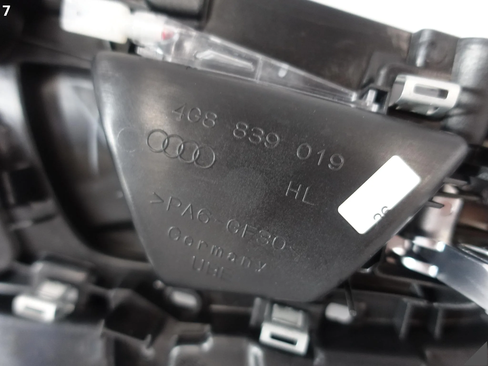 AUDI A7 S7 RS7 C7 4G8 10-18 KLAMKA DRZWI UCHWYT MECHANIZM LEWA TYŁ CHROM a8973914fefc9460390c88404a3cf8ed