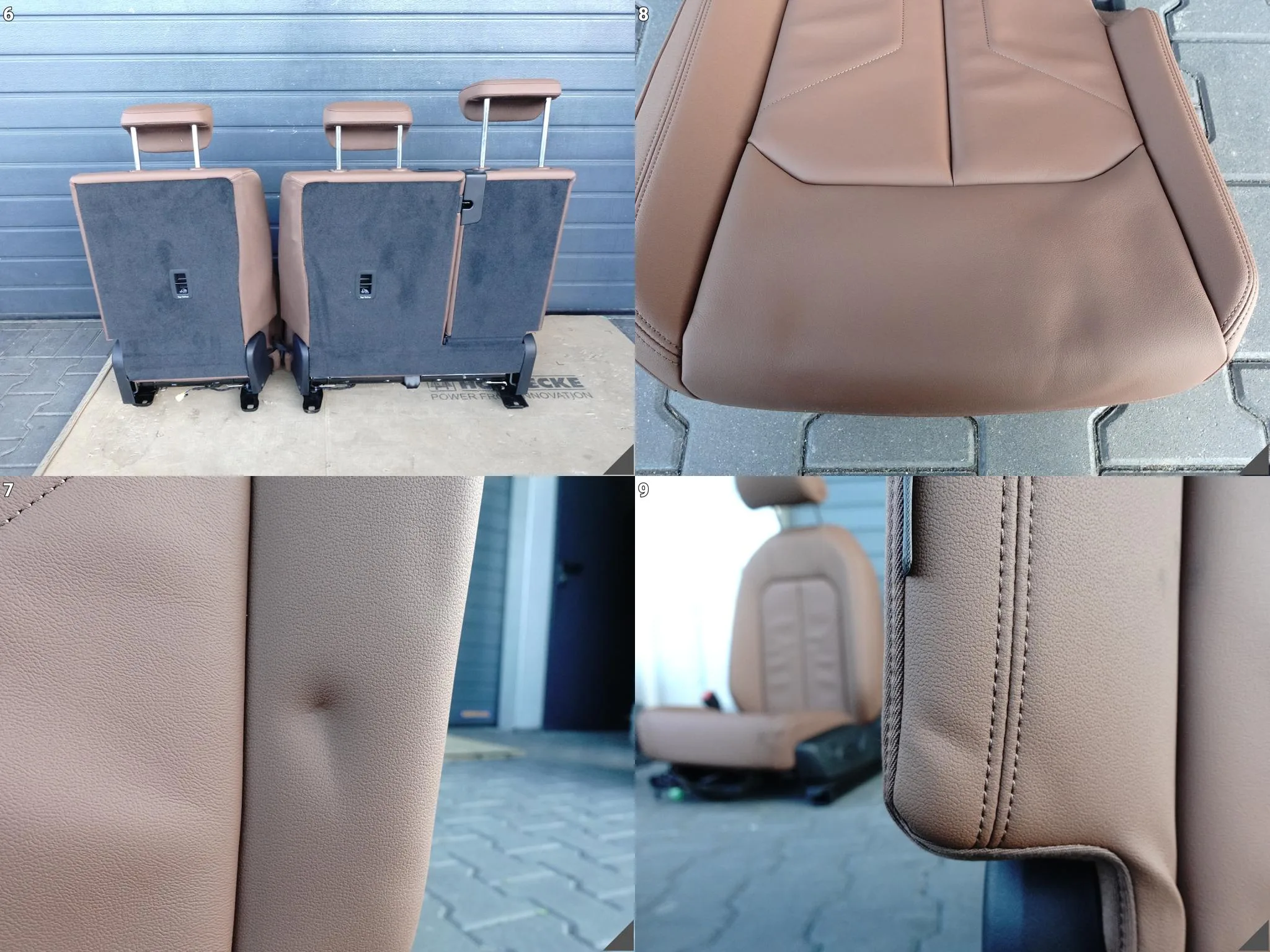 AUDI Q3 83A F3 18-25 KOMPLET FOTELI KANAPA PRZÓD TYŁ SKÓRA OKAPI BRAUN 116a268378c7549896b6c28f2f701607