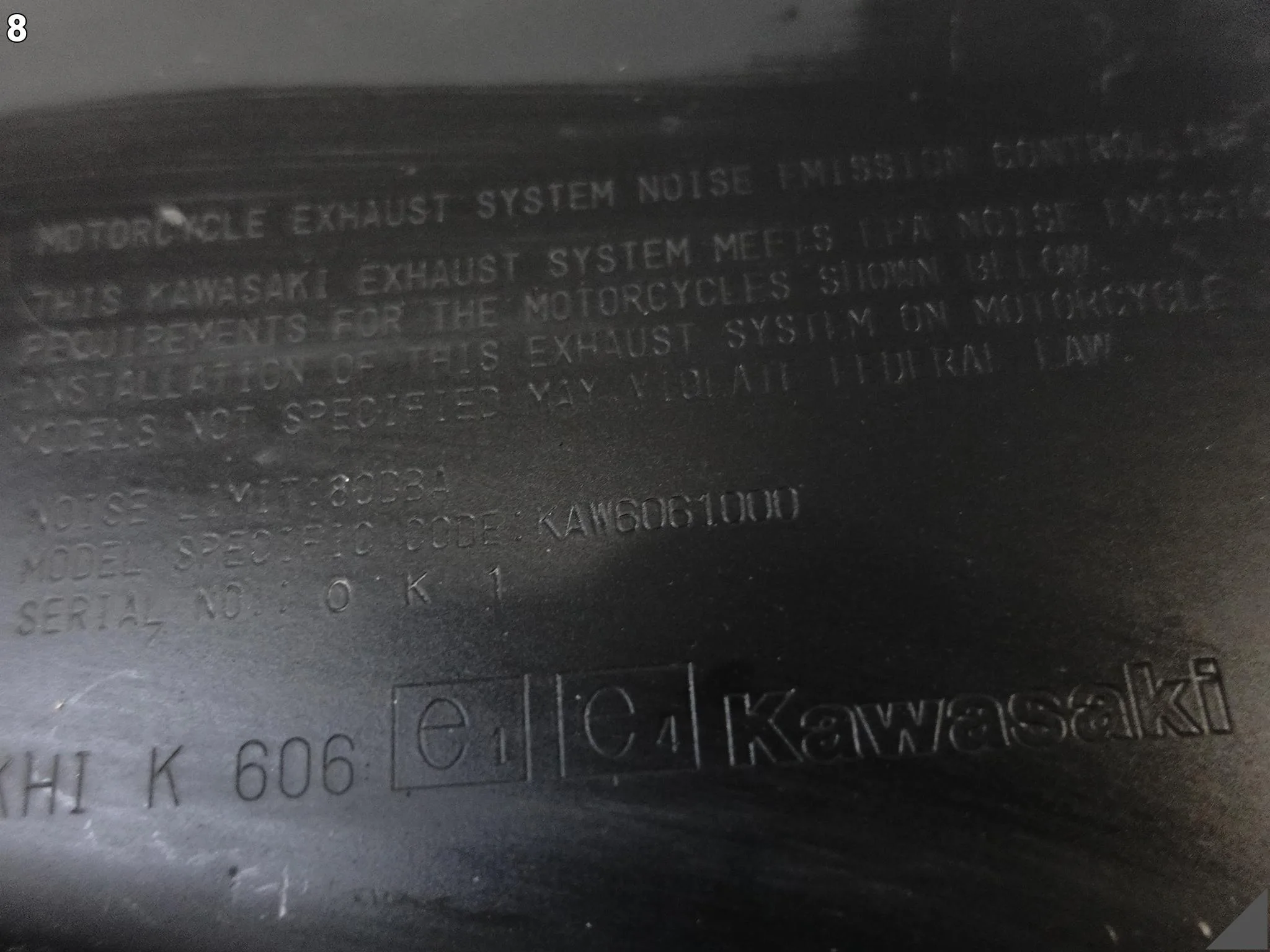 KAWASAKI Z Z1000 11-16 TŁUMIK WYDECH UKŁAD WYDECHOWY PRAWY TYŁ KHI K 606 d8d7c75f59fb2f0148edba1f7c7ea860