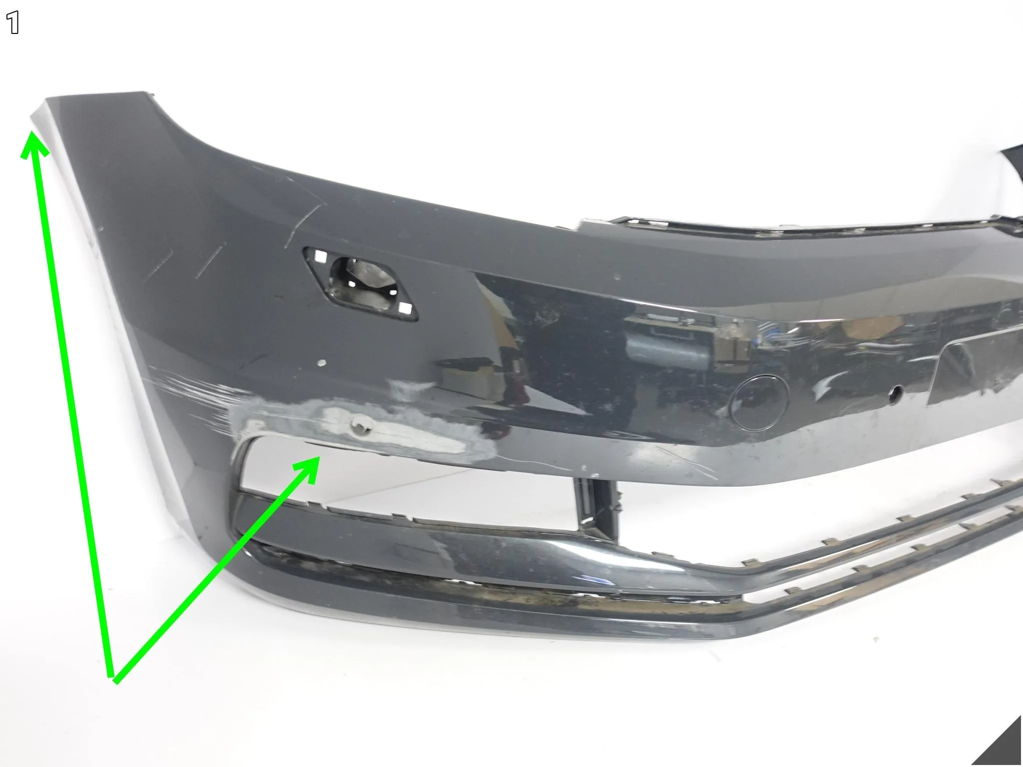 VW TOURAN II 5TA 15- ZDERZAK BUMPER + ZAŚLEPKA PRZÓD (4xPDC/SPRYSKI) 365955465752ed5df3b97faa9df876c7