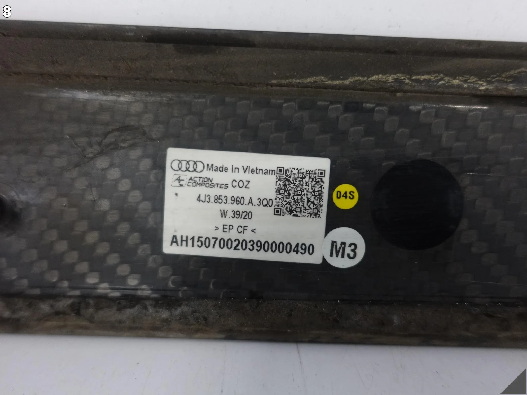 AUDI E-TRON GT 4J3 20-24 LISTWA OSŁONA NAKŁADKA DRZWI PRZÓD PRAWY CARBON d232f310d61b16a9c50c8aa83c729720