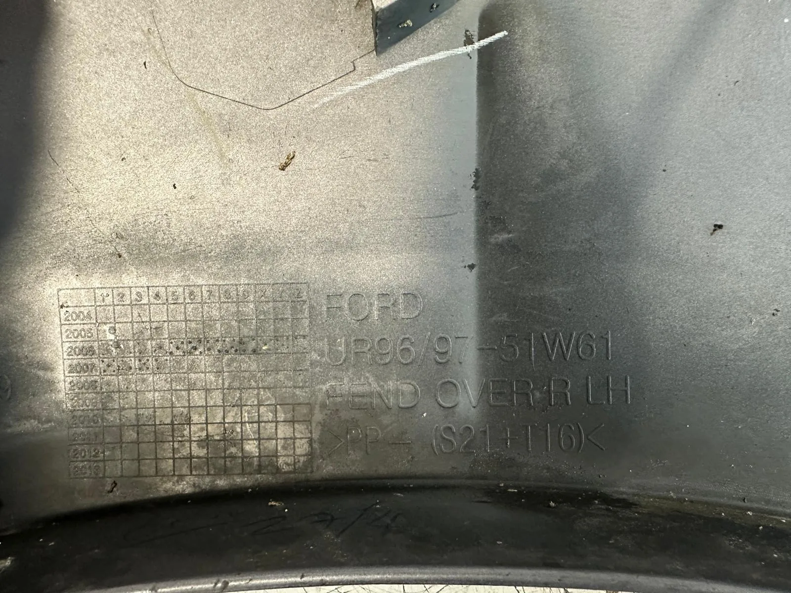 FORD RANGER IV 4 06- LISTWA NAKŁADKA POSZERZENIE NA BŁOTNIK TYŁ LEWA ORG 6ed163458ffb0ce1fe50d8748b87353f