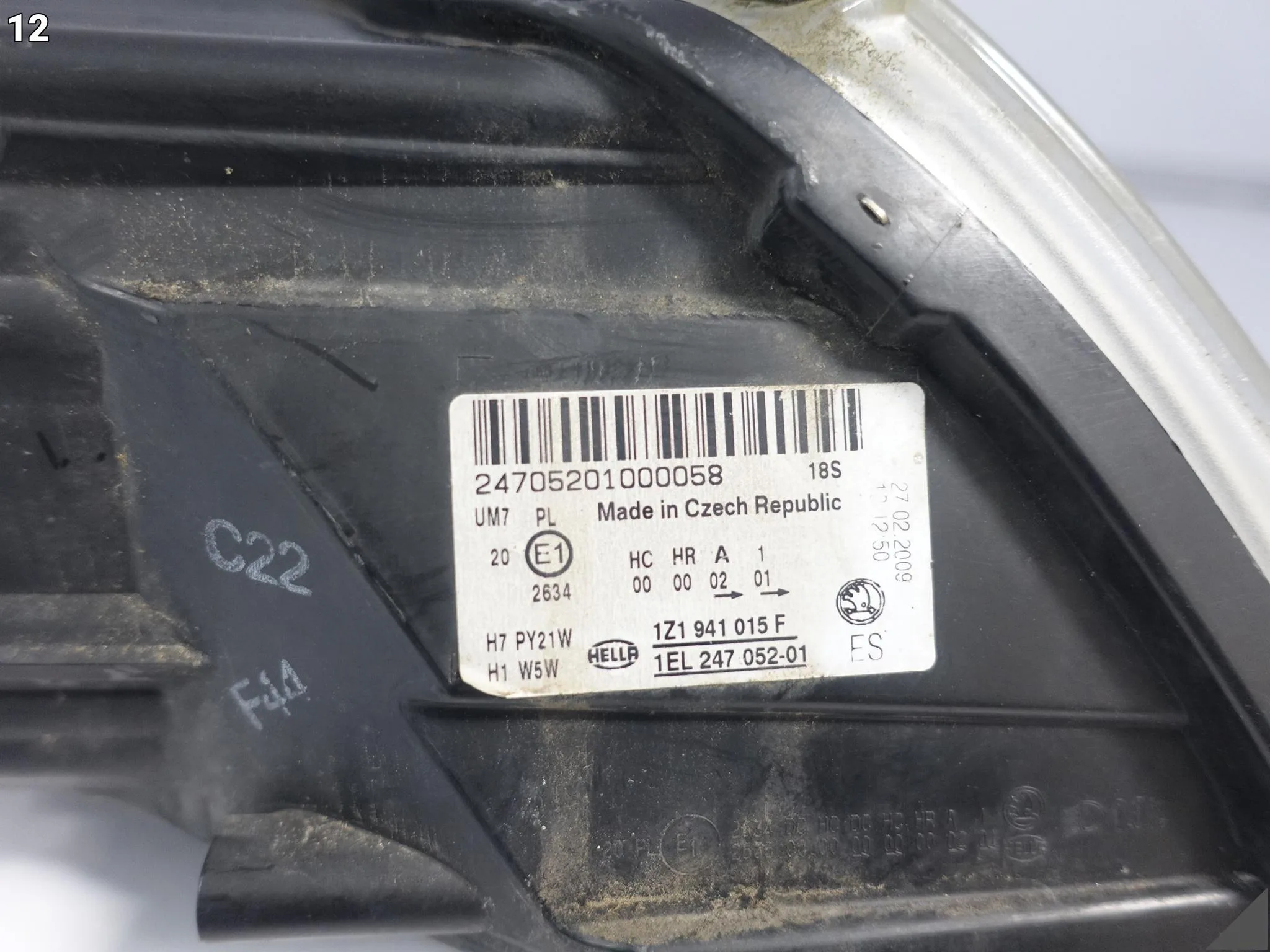SKODA OCTAVIA II 2 1Z1 1Z0 LIFT 08-13 LAMPA ZWYKŁA HALOGEN H7 LEWA EUROPA 2a9825bd28815755d255ac01e6bf44d5