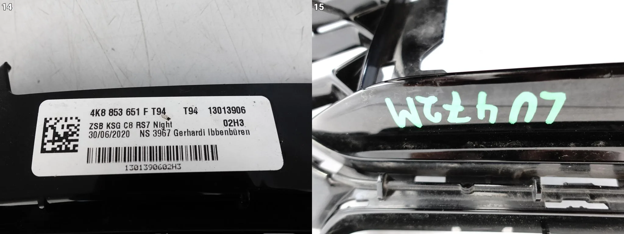 AUDI RS7 4K8 RS6 4K0 C8 20- GRILL ATRAPA KRATKA W ZDERZAK PRZÓD BLACK NIGHT dd38bc7e2895f10a9b9172a6190c0fc3
