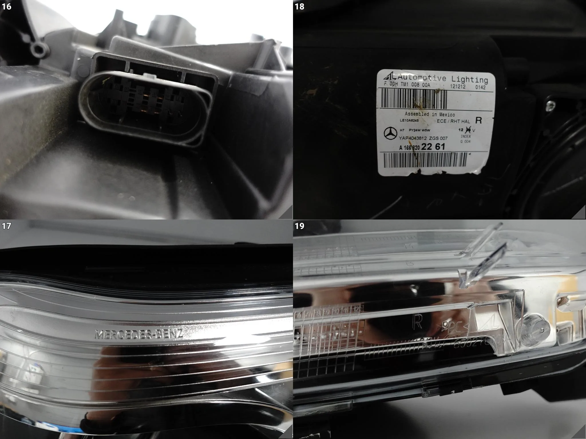 MERCEDES GL II X166 12-15 LAMPA HEADLIGHT ZWYKŁA HALOGEN PRAWA PRZÓD EU 5c077150fc9da16c8f195f4ca7189f57