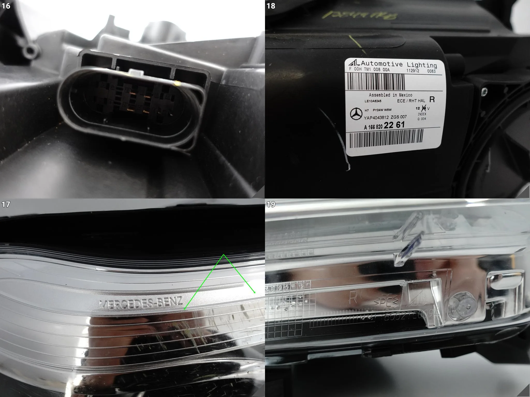 MERCEDES GL II X166 12-15 LAMPA HEADLIGHT ZWYKŁA HALOGEN PRAWA PRZÓD EU 18730e56f0110d2bb4e5bc37cb45e720