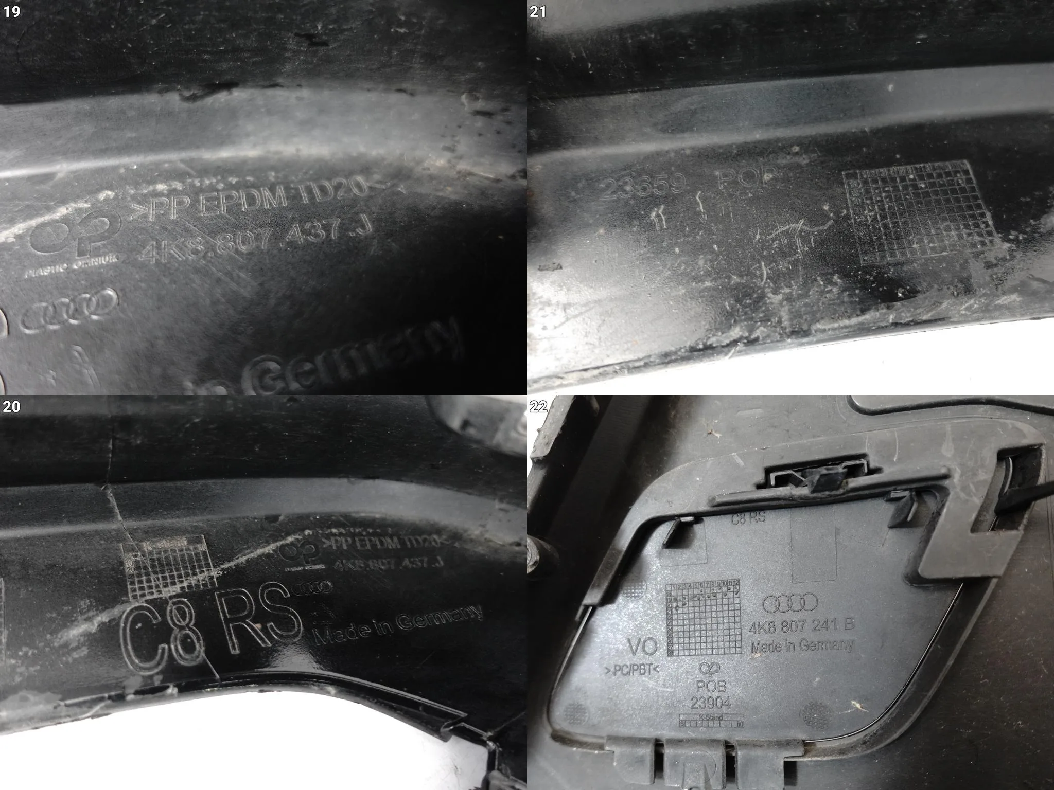 AUDI RS7 4K8 RS6 4K0 C8 20- ZDERZAK BUMPER PRZÓD (SPRYSKI/PDC) 4K8807437J 5b7af6f31c94f2d77d5ae983b5462eaf