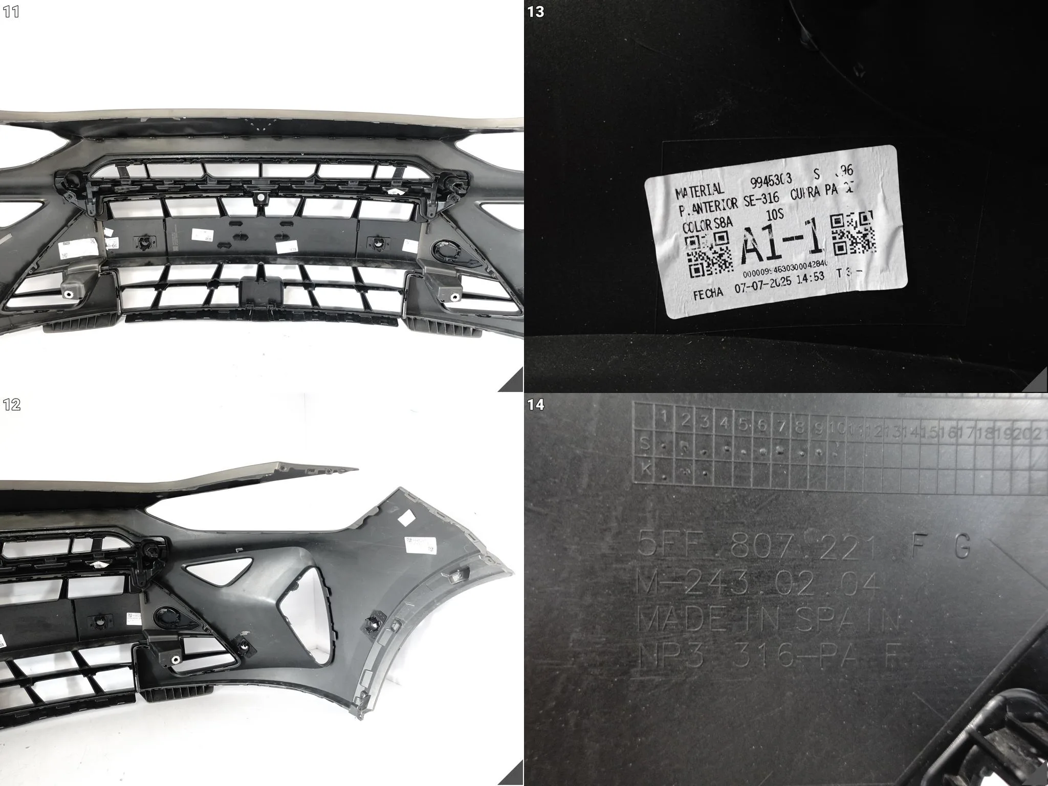 CUPRA FORMENTOR 5FF LIFT 24- ZDERZAK BUMPER KRATKA PRZÓD (KAMERA/6xPDC) 5b91e4417430002b96ba0b7445ab2334