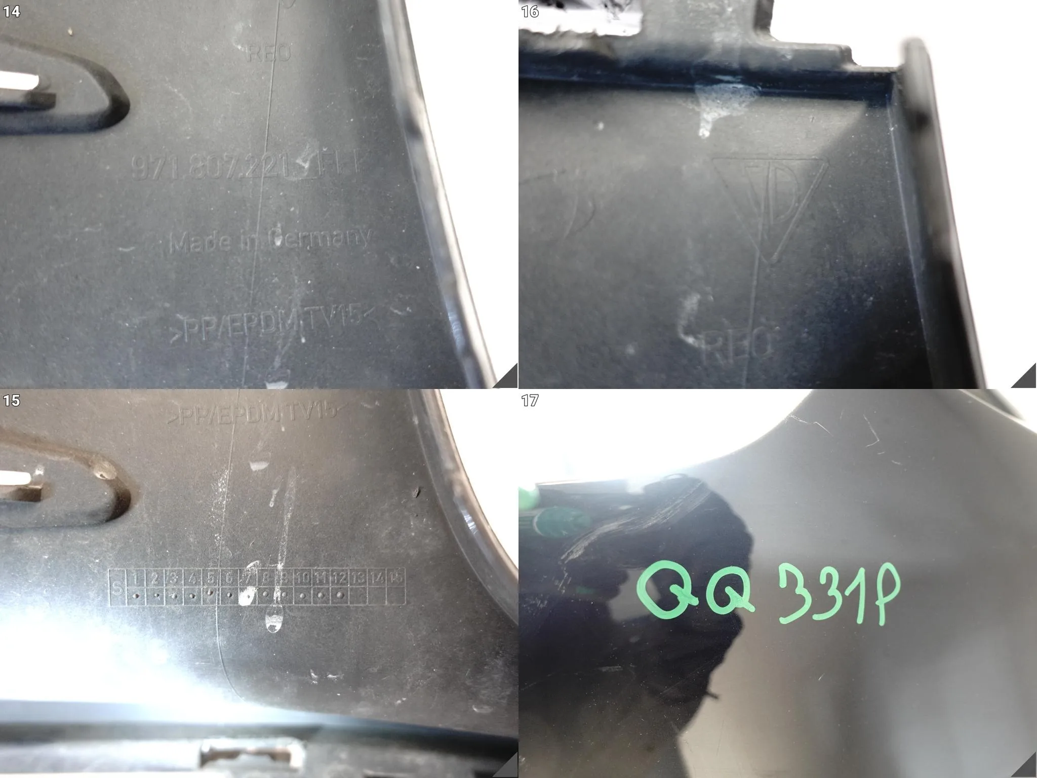PORSCHE PANAMERA II 2 971 ZWYKŁA 16-21 ZDERZAK BUMPER PRZÓD (6xPDC/SPRYSKI) 921512276b0a437345baed8a6120534e