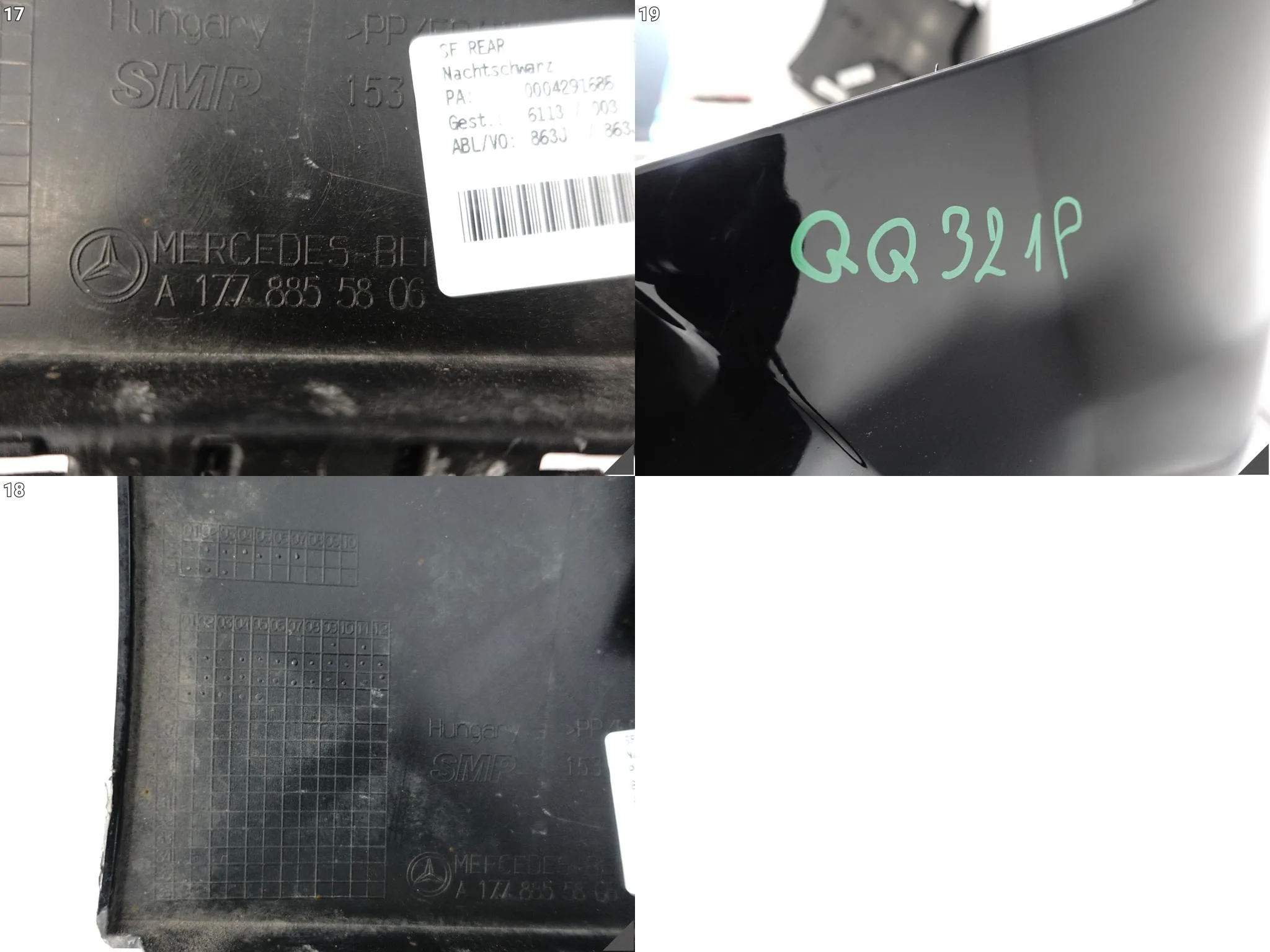 MERCEDES A-KLASA W177 AMG 18- ZDERZAK BUMPER TYŁ (6xPDC) A1778855806 3b00ee5fd72445142d46c55e6644bf2b