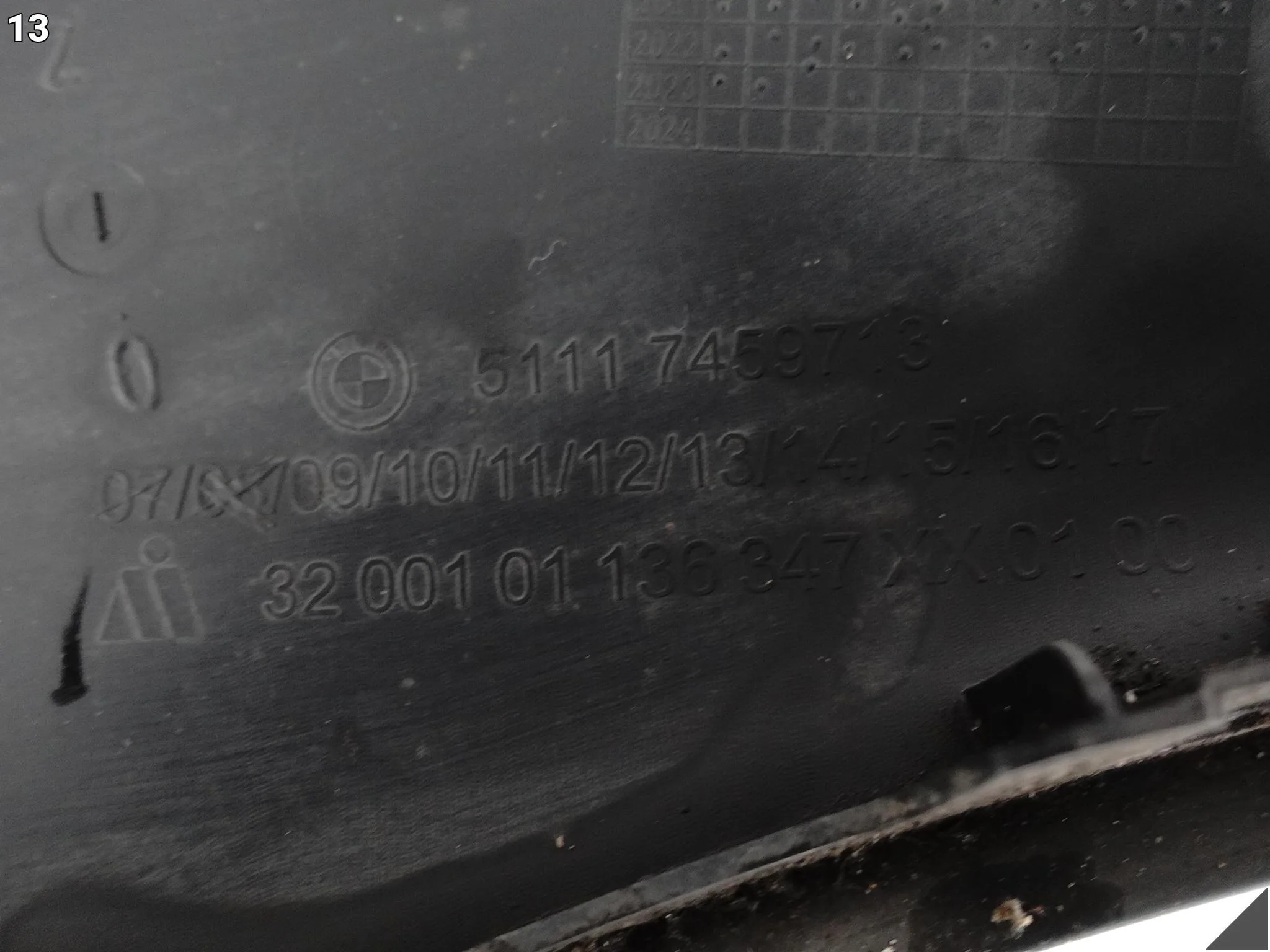 BMW 1 F40 19-24 ŚLIZG MOCOWANIE + OSŁONA ZAŚLEPKA W ZDERZAK PRZÓD LEWY 71b1498157b62a67949ba7802246bb3b