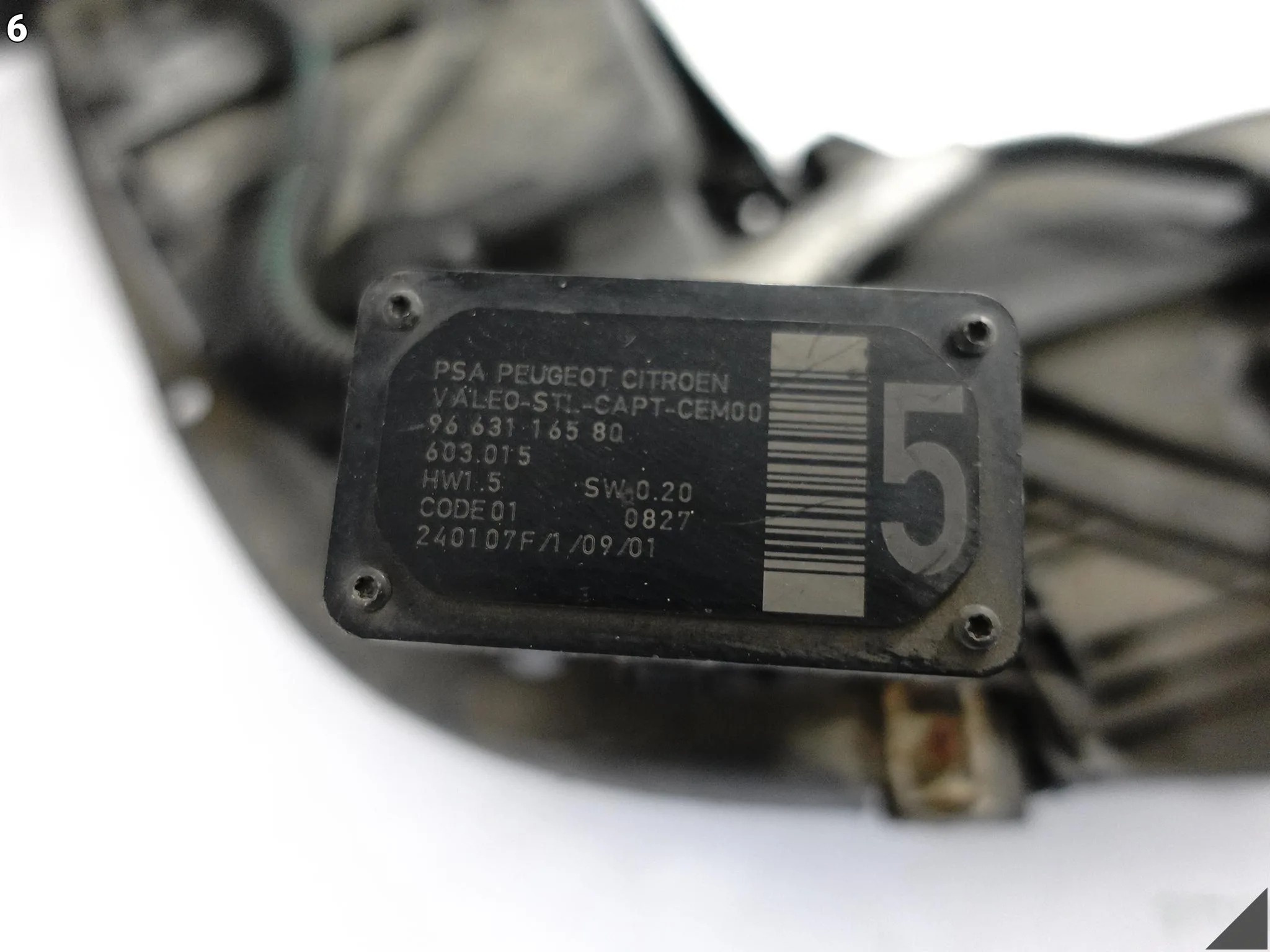 CITROEN C6 05-12 NADKOLE PRZEDNIA CZĘŚĆ PRAWE PRZÓD + CZUJNIKI ZMIANY PASA 9e23668624305ca9a8d73be94439d916