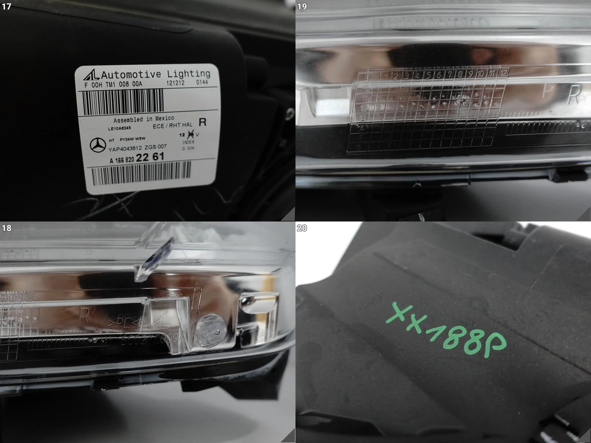 MERCEDES GL II X166 12-15 LAMPA HEADLIGHT ZWYKŁA HALOGEN PRAWA PRZÓD EU 03978292aa843e209d31691685f3b320
