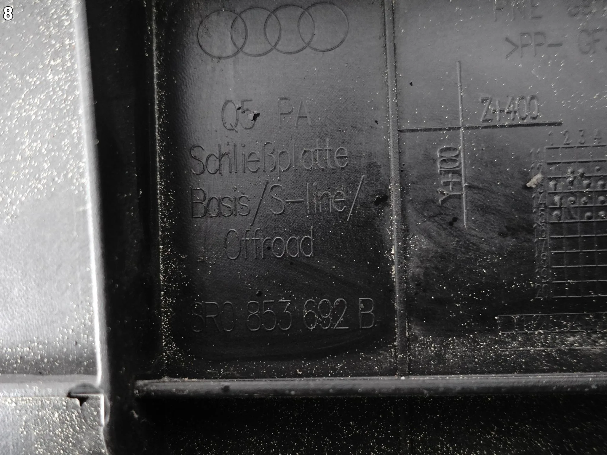 AUDI Q5 I 8R0 LIFT 12-16 GRILL ATRAPA WZMOCNIENIE STELAŻ KRATKA 8R0853692B 5068ee5782e686ffaa1f5f63b10b83ac