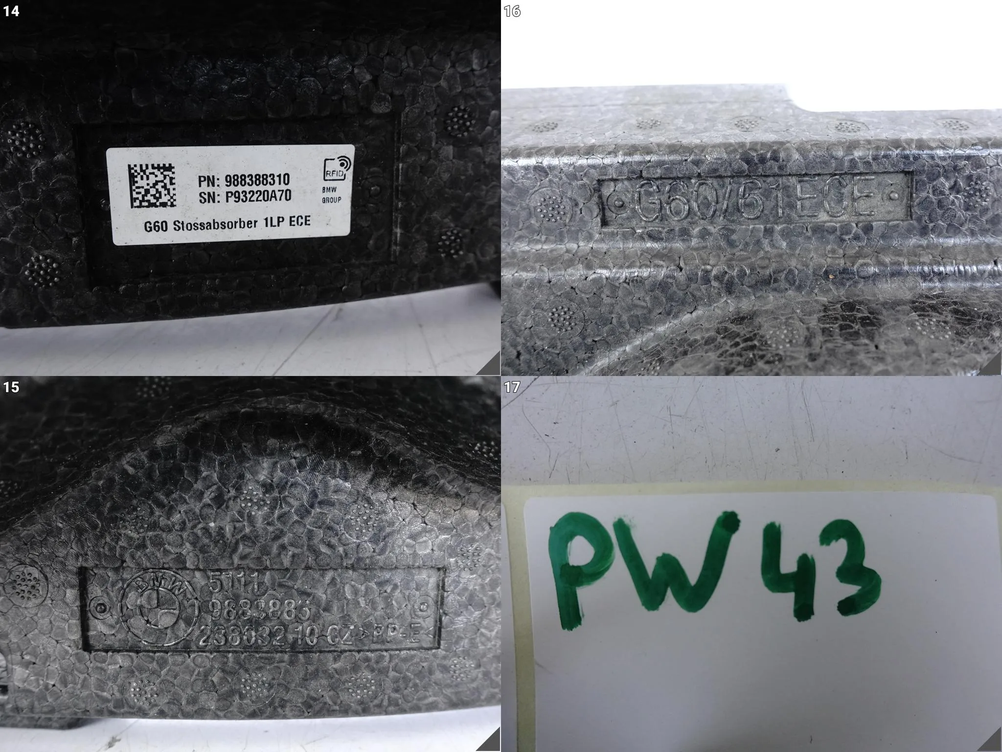 BMW 5 G60 G61 23- ABSORBER PIANKA BELKA ZDERZAK PRZÓD + CZUJNIK a473ec80ecbbe04c04fdb928e555222d