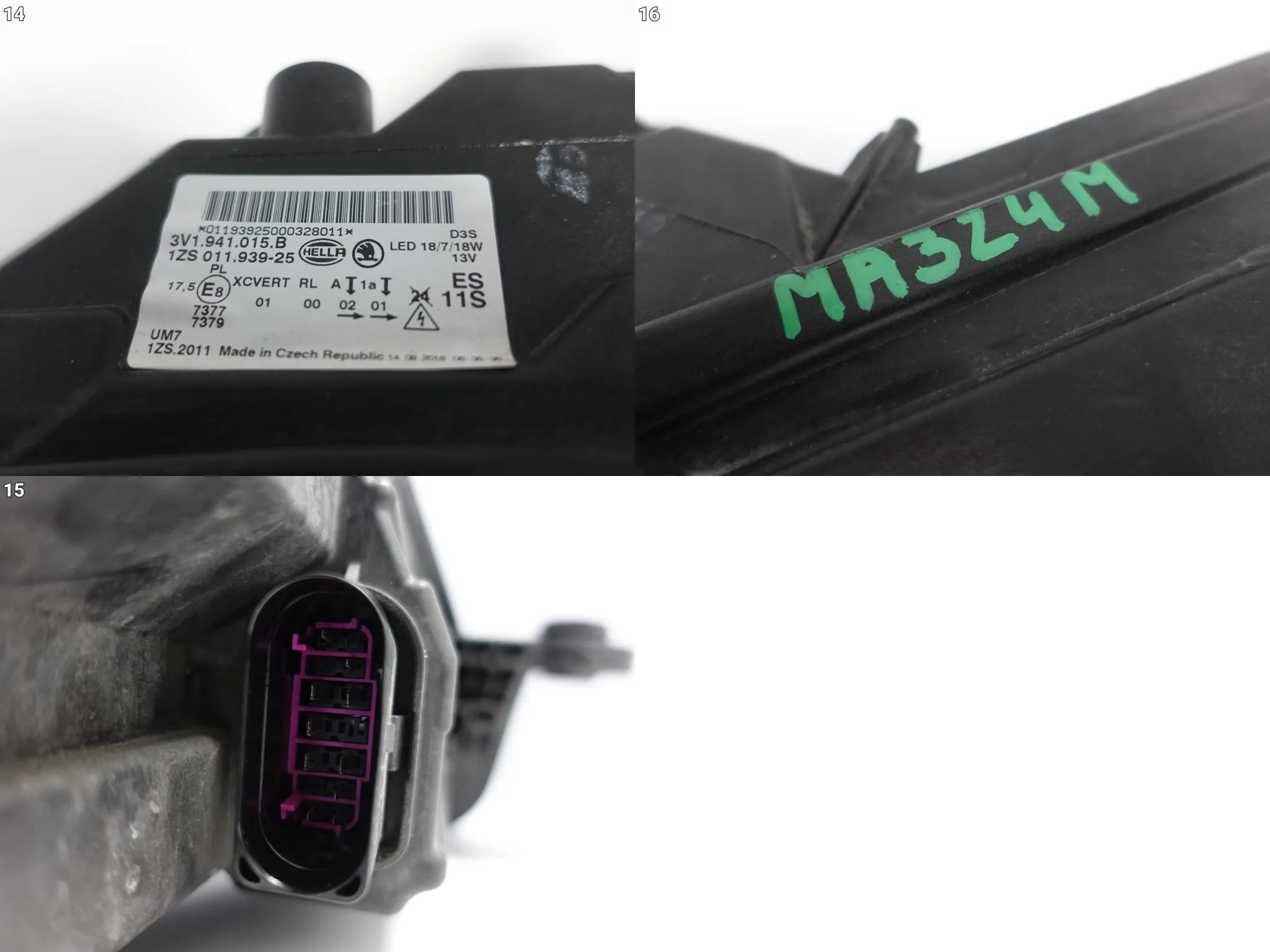 SKODA SUPERB III 3 3V0 3V1 B8 15-19 LAMPA XENON + LED SKRĘTNY LEWY PRZÓD EU 483f3390d42680c9fb885d30ee719f17