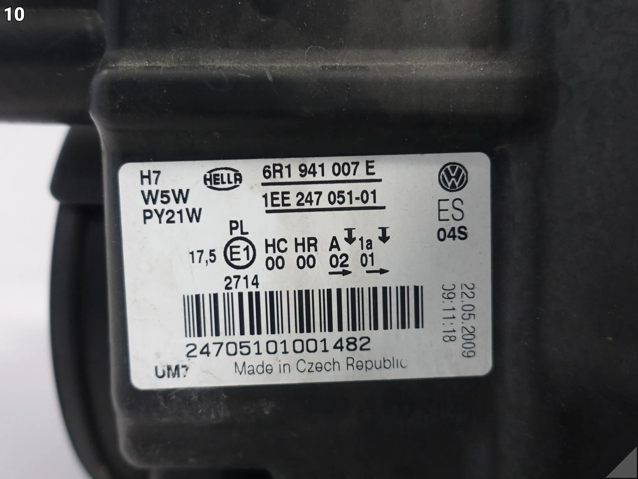 VW POLO V 5 6R0 6R1 09-14 LAMPA ZWYKŁA HALOGEN H7 LEWA PRZÓD EUROPA 8a2242f47ad46410755670059d151358