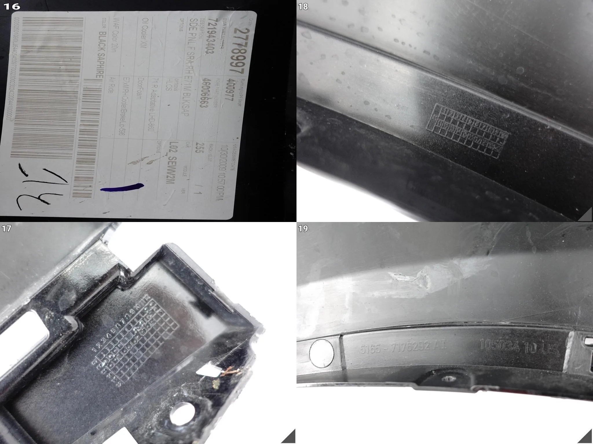 BMW X6 X6M E71 E71M M-POWER BŁOTNIK PRAWY PRZÓD BLACK SAPPHIRE USZKODZONY c621da5338ac774029d3b904fa47eaa5